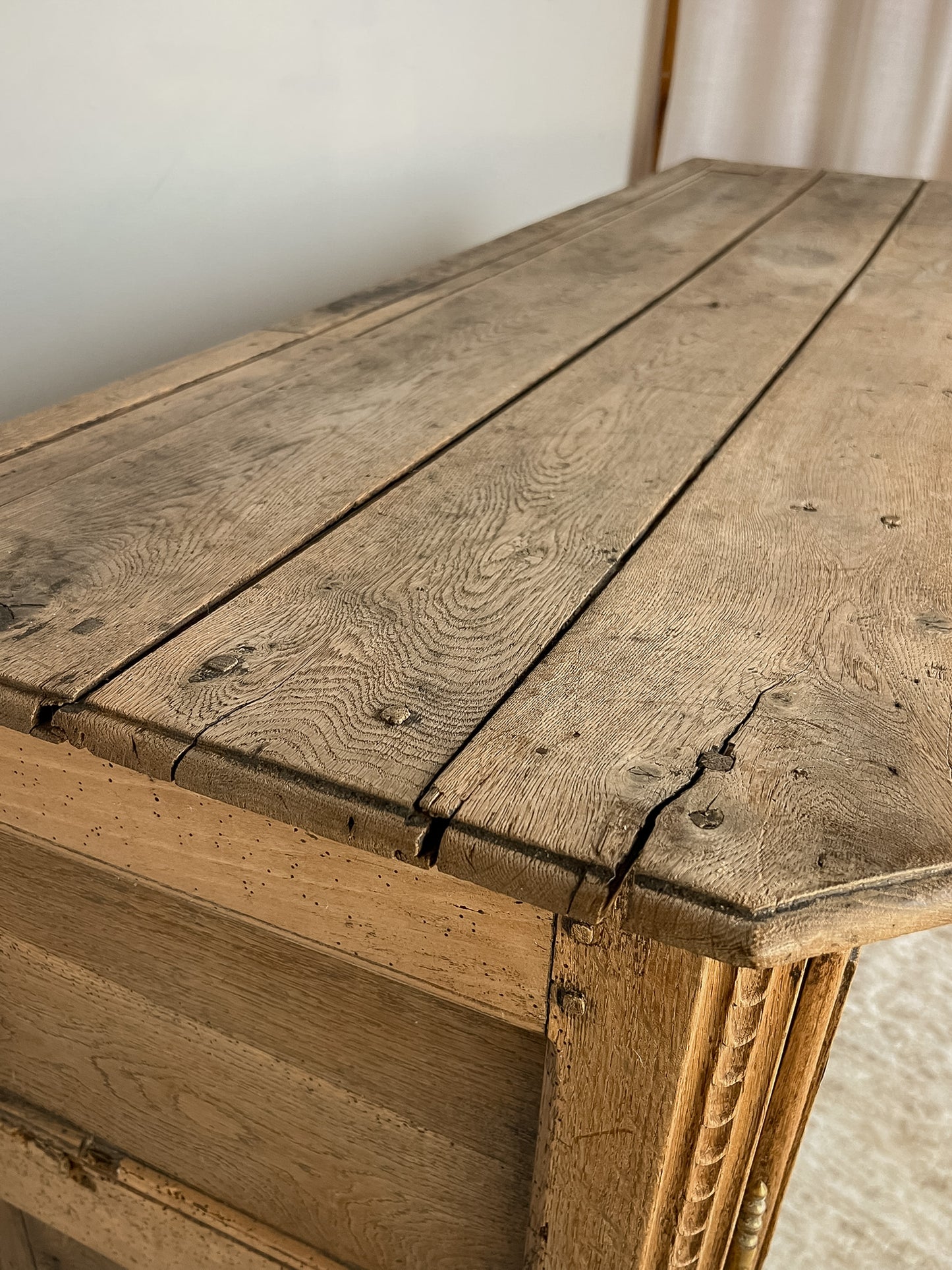 Antique French Provincial Oak Buffet #200