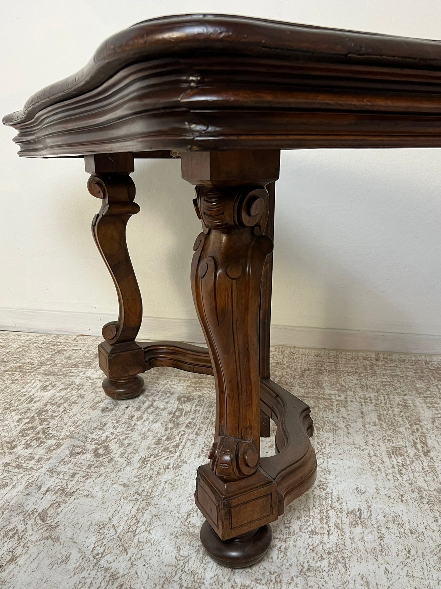 Antique European Walnut Console Table