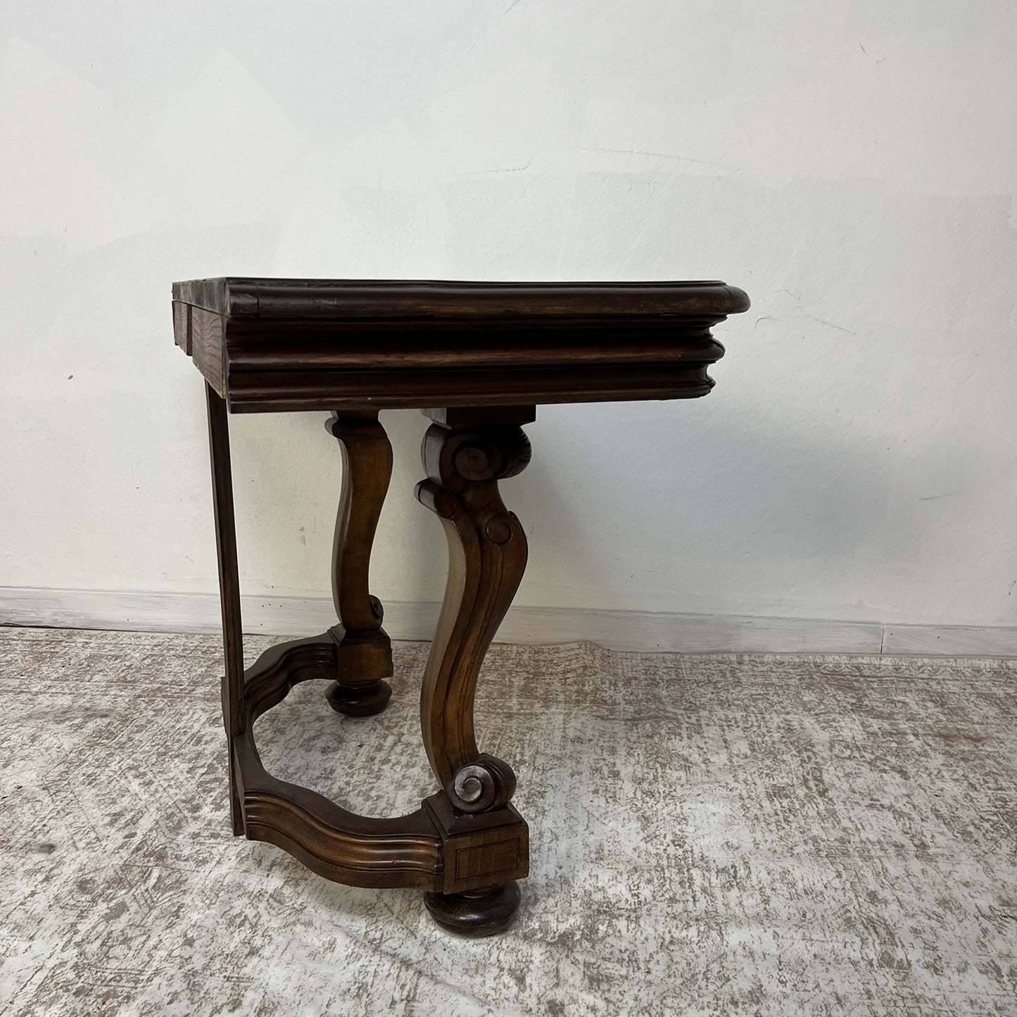 Antique European Walnut Console Table