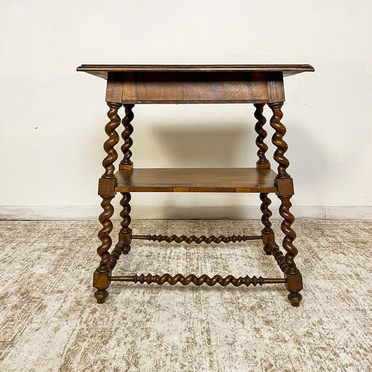 European Walnut Parquet Occasional Table