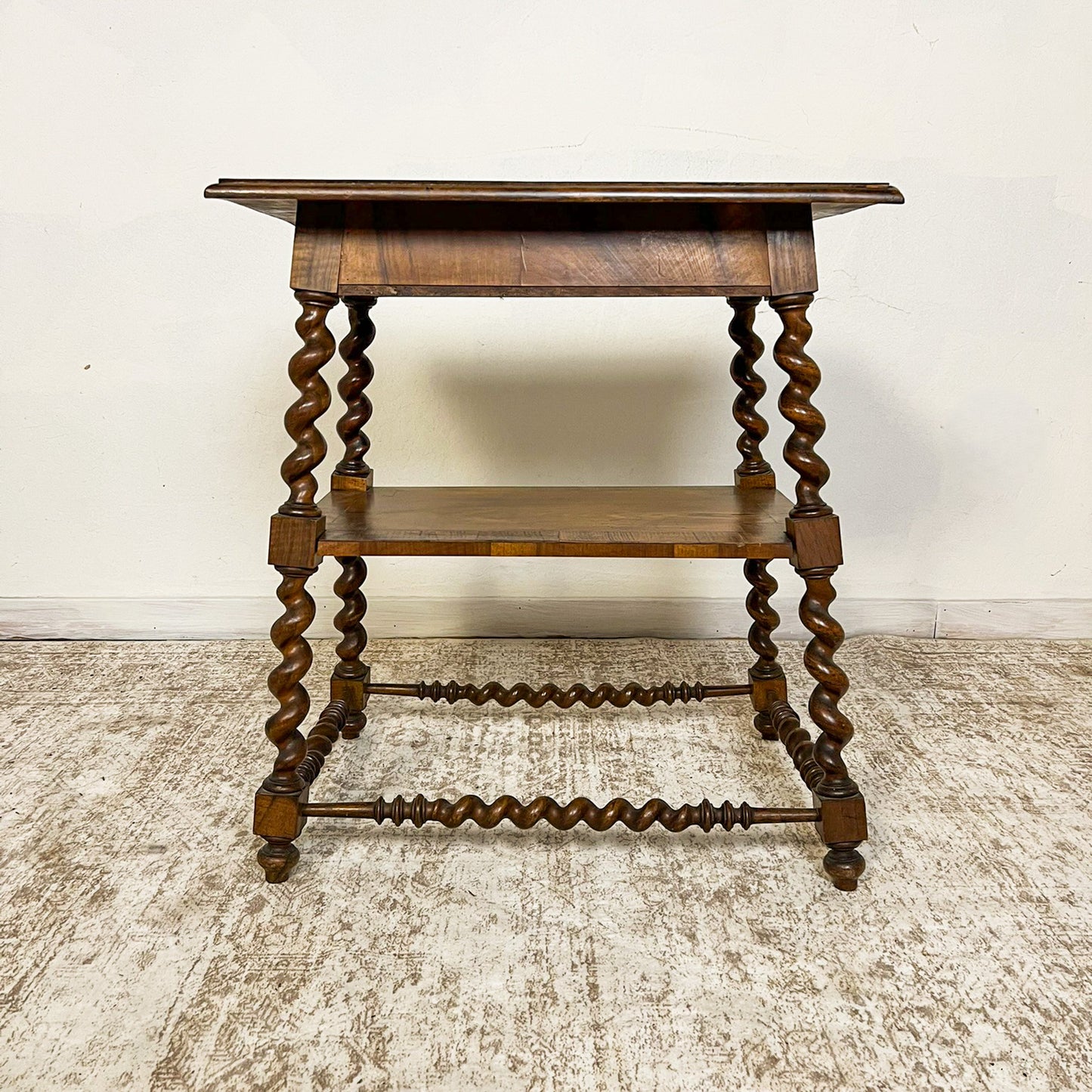 European Walnut Parquet Occasional Table