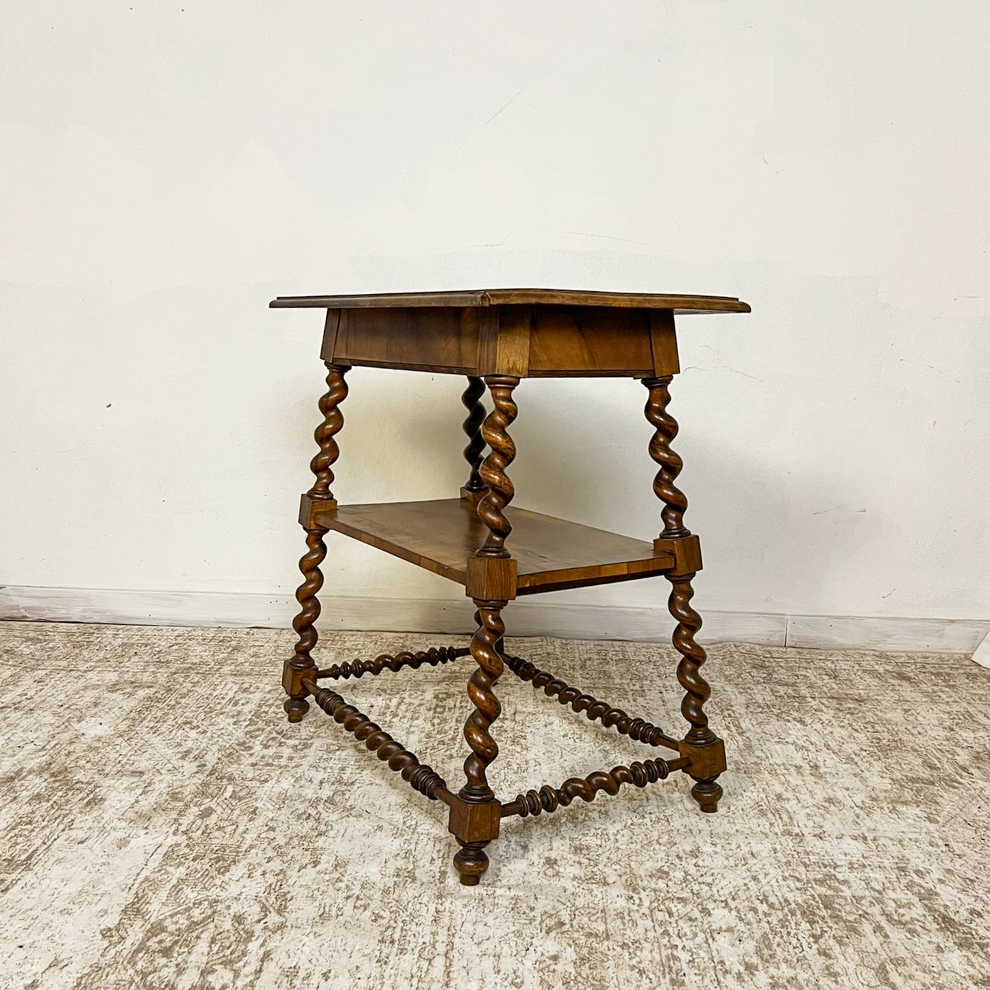 European Walnut Parquet Occasional Table