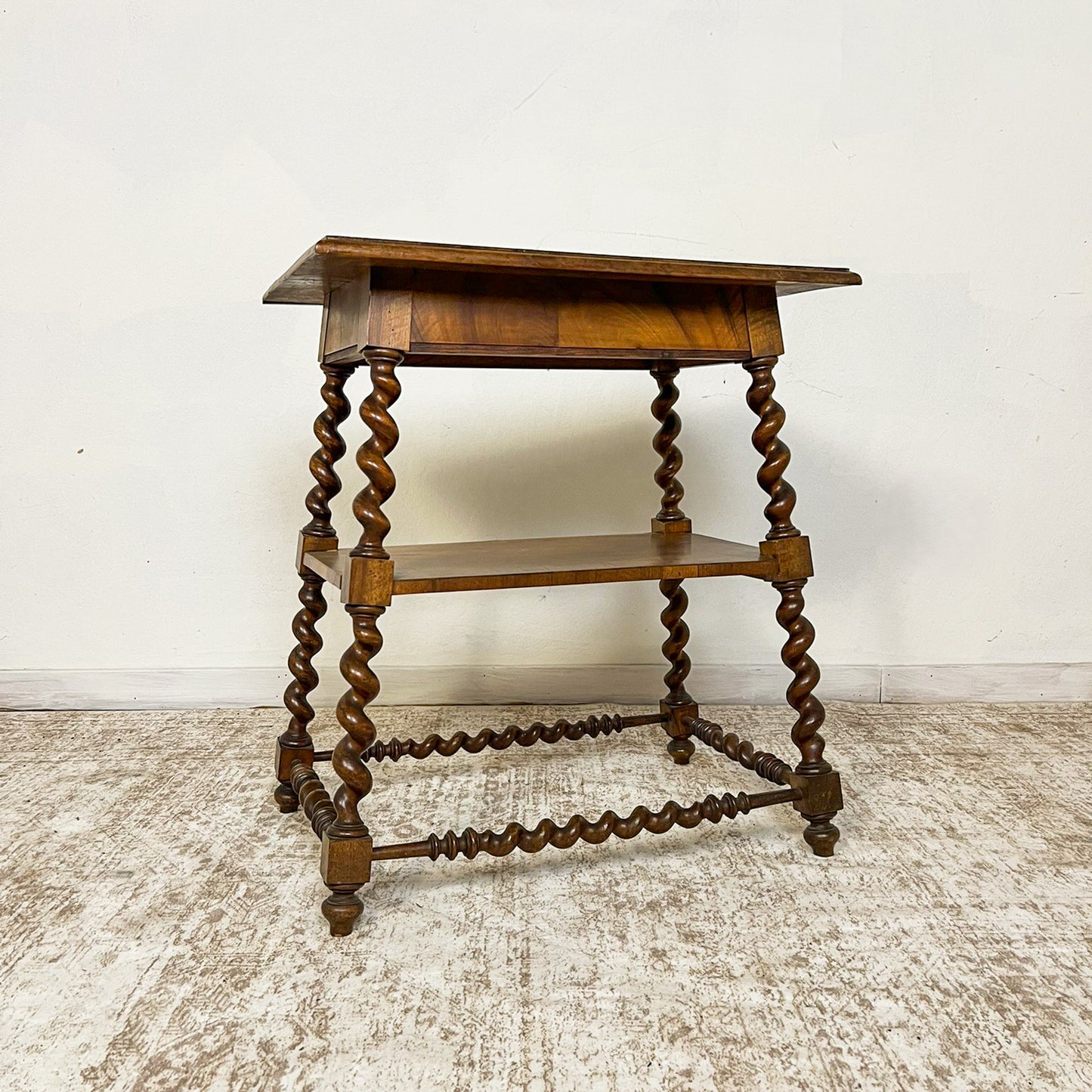 European Walnut Parquet Occasional Table