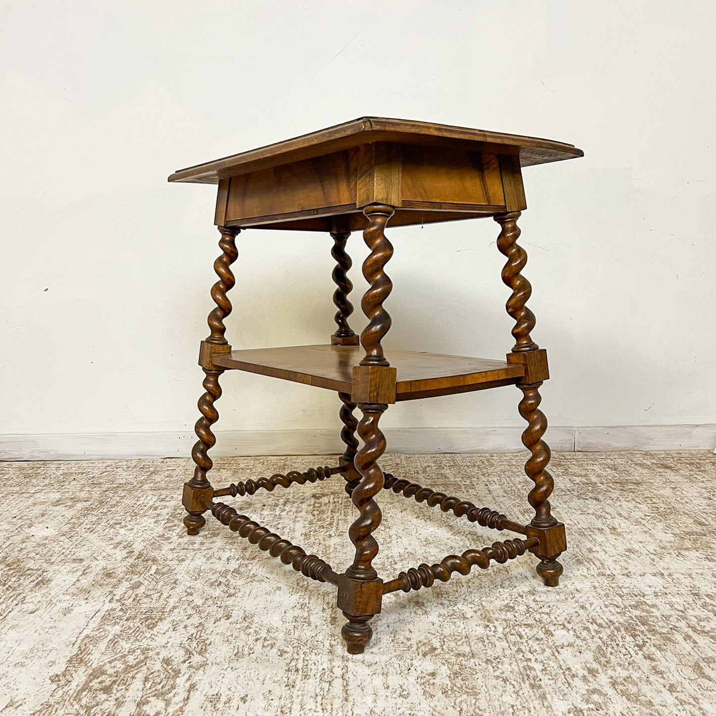European Walnut Parquet Occasional Table