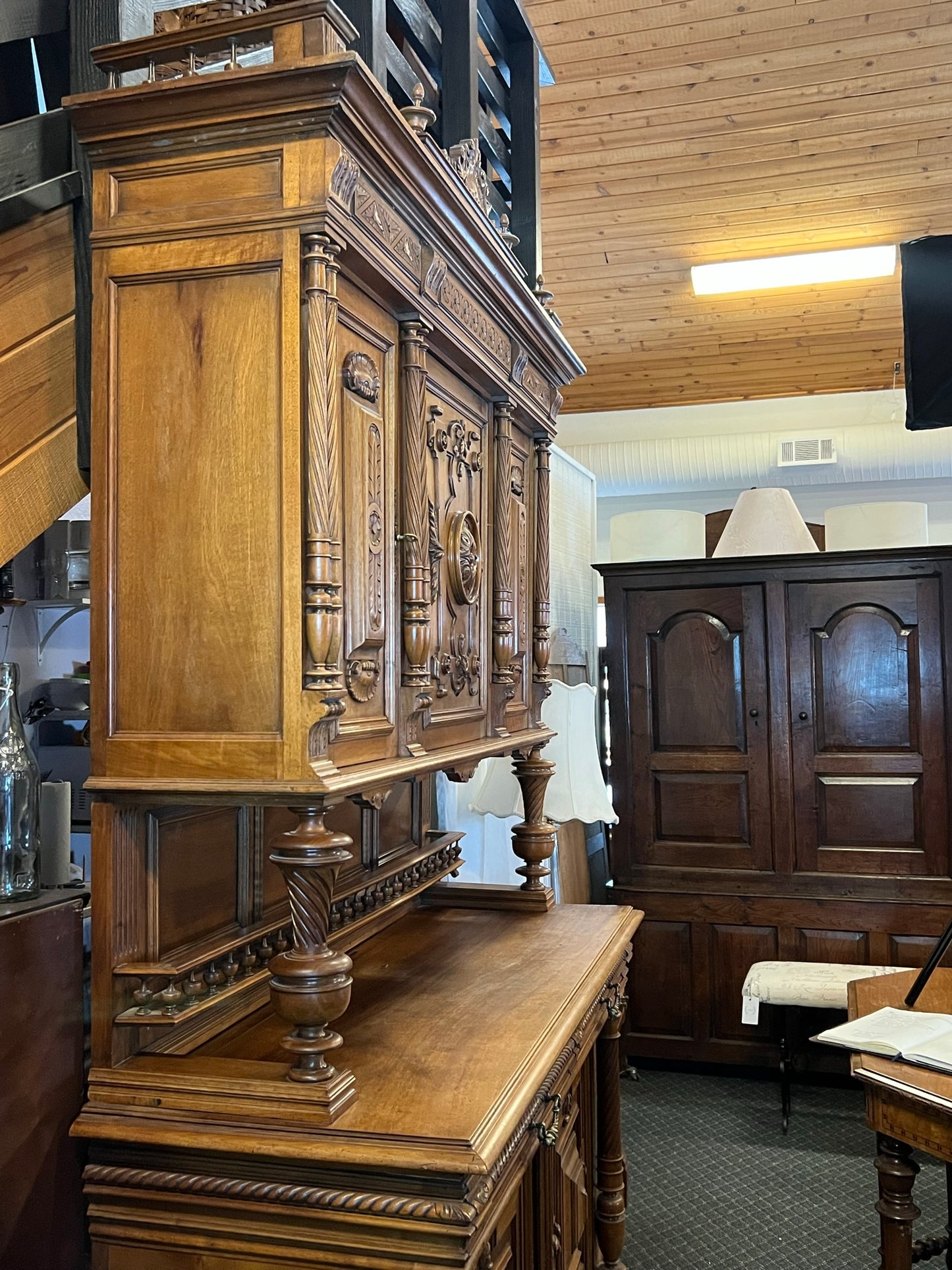 French Light Walnut Louis XIV Style ca. 1880