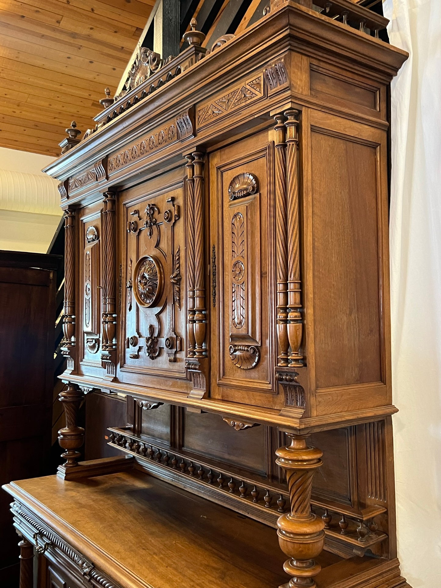 French Light Walnut Louis XIV Style ca. 1880