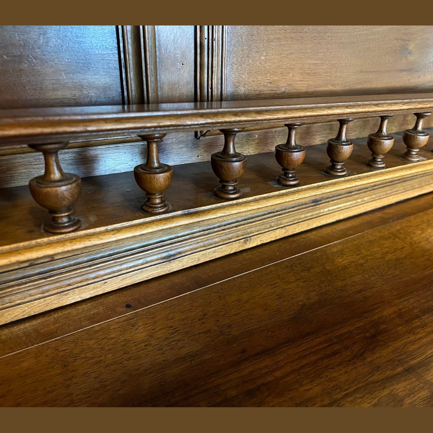 Antique French Light Walnut Hutch - Louis XIV Styled