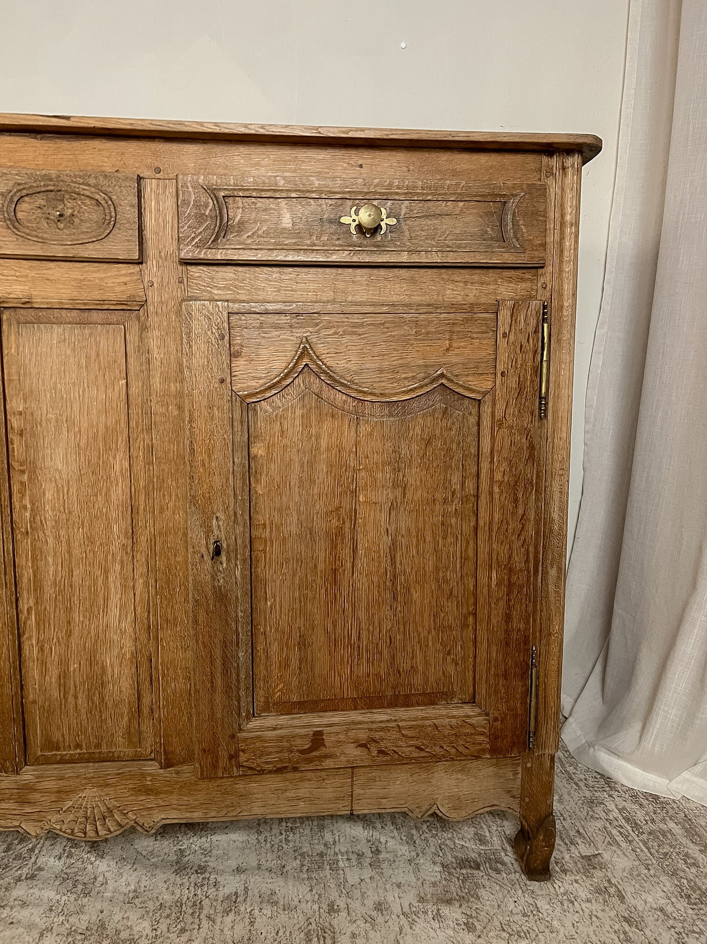 Antique French Bleached Oak Buffet