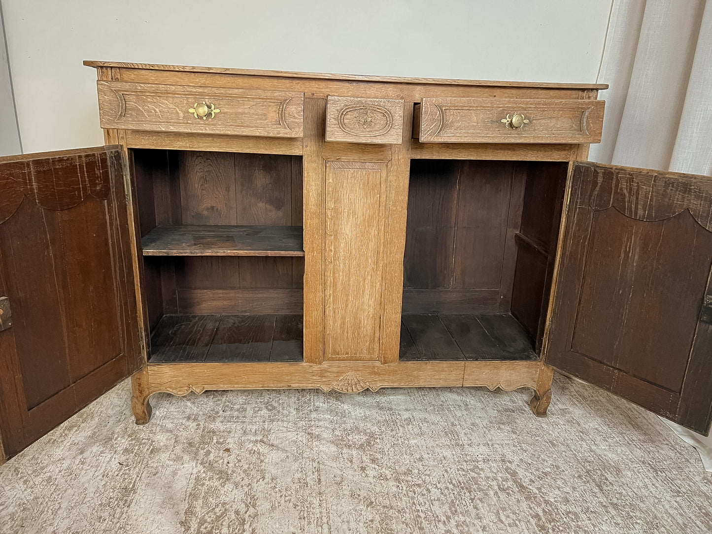 Antique French Bleached Oak Buffet