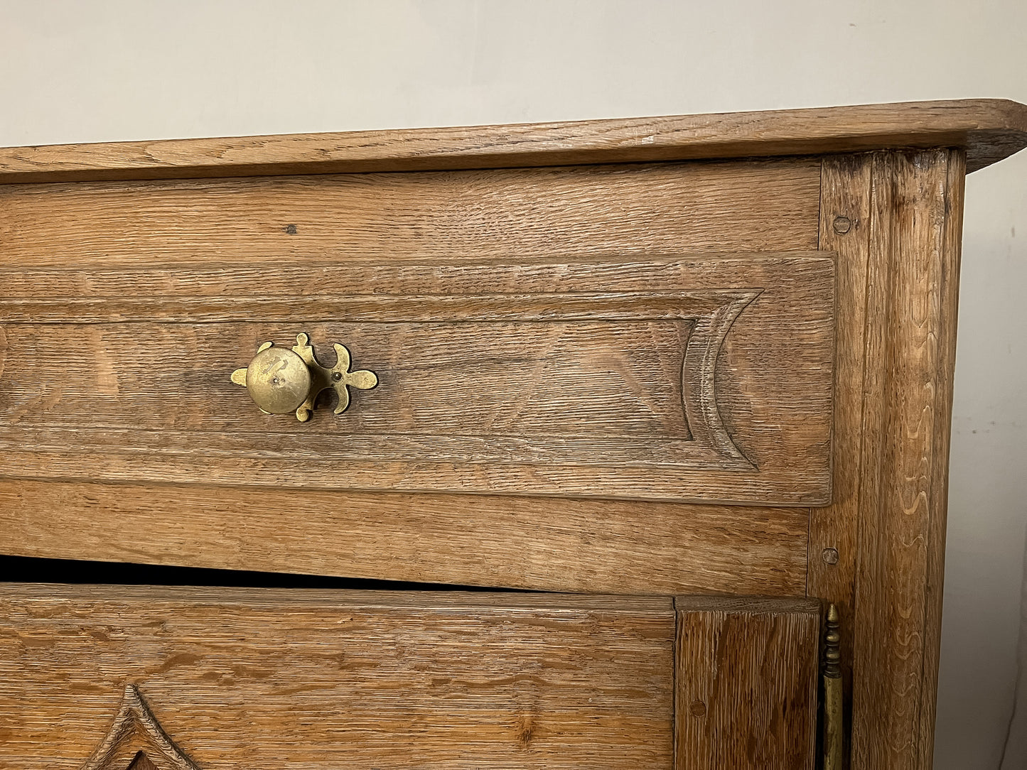 Antique French Bleached Oak Buffet