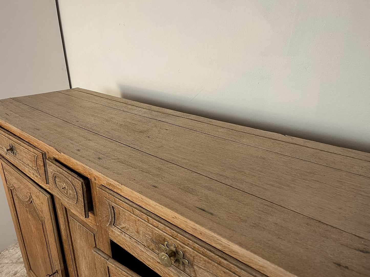Antique French Bleached Oak Buffet