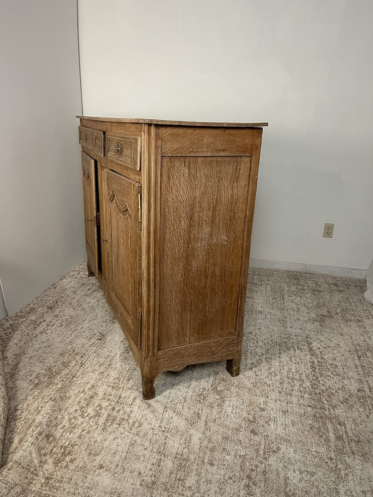 Antique French Bleached Oak Buffet