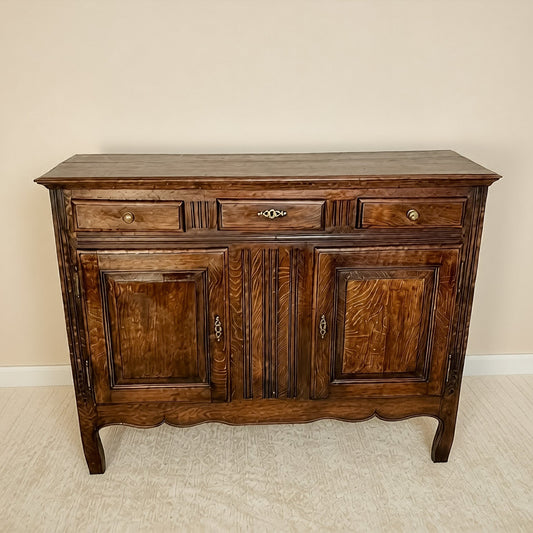 Antique French Oak Provincial Buffet Cabinet, Circa 1900