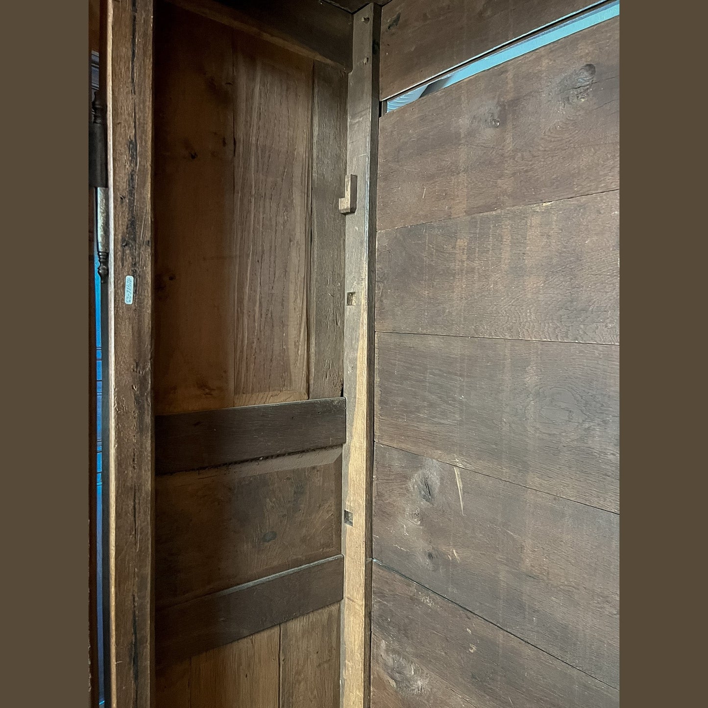 Antique French Provincial Solid Oak Armoire, Late 18th Century