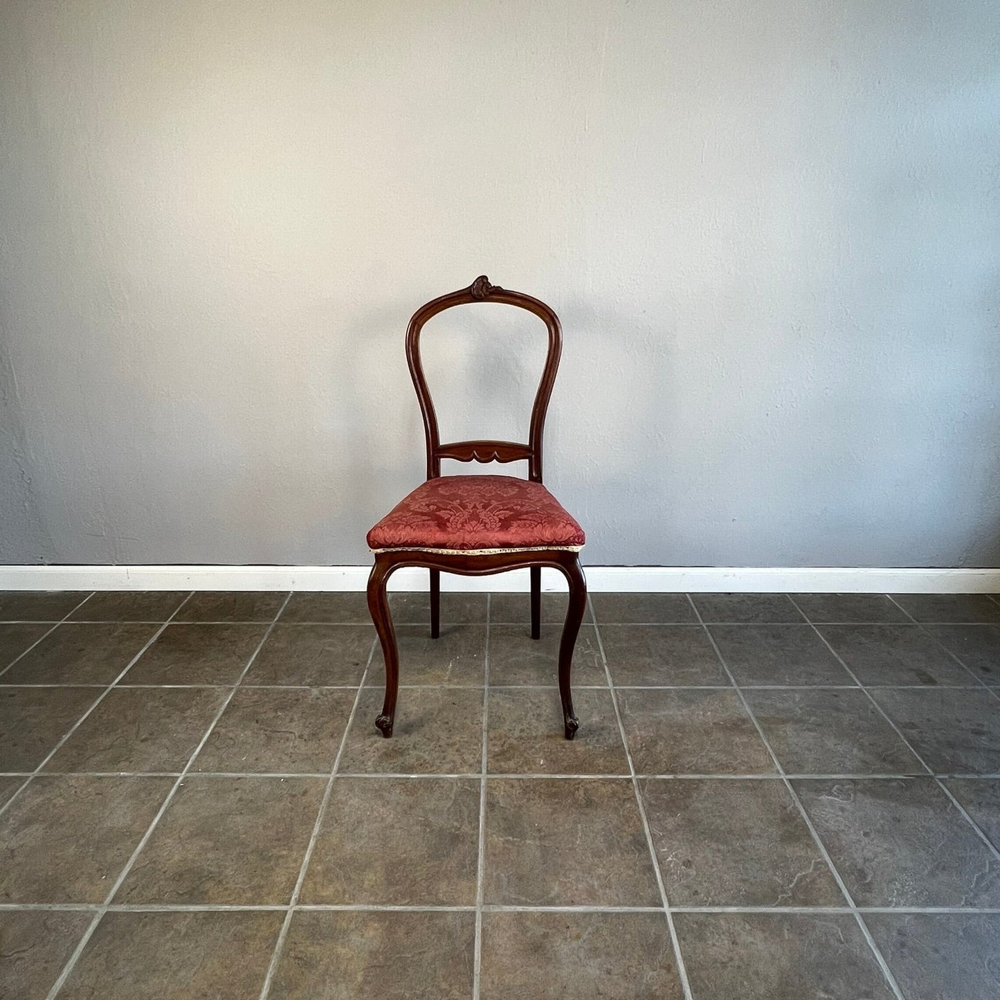 Antique French Walnut Chair Louis XV #598