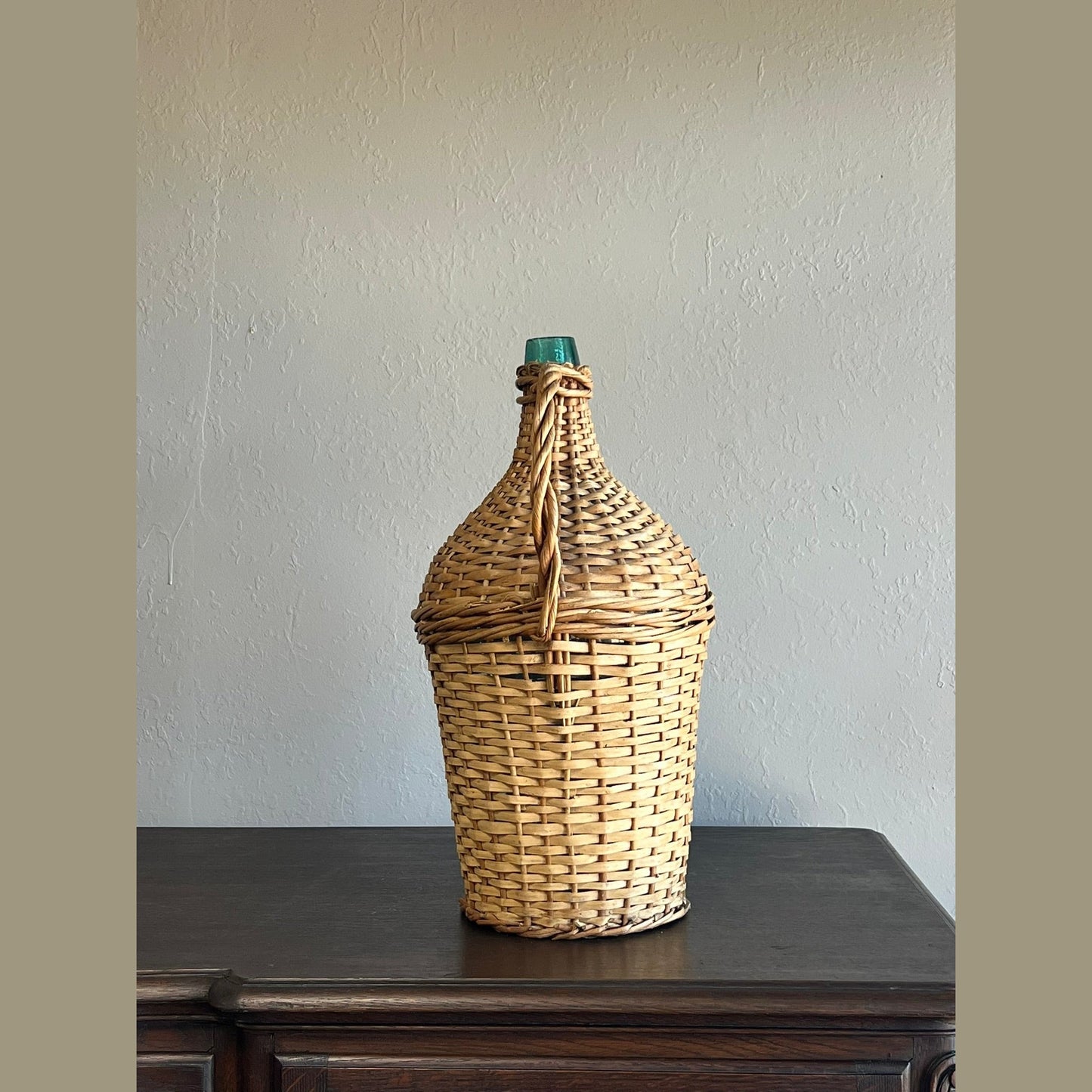 Vintage Hungarian Wicker Wine Bottle #51302