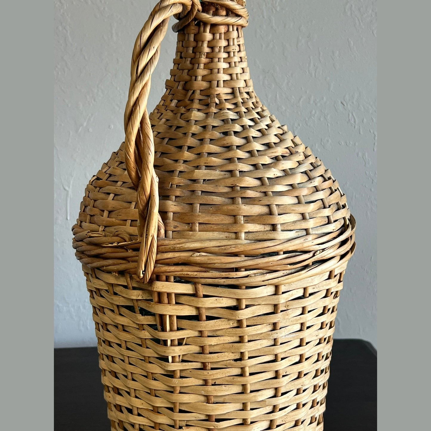 Vintage Hungarian Wicker Wine Bottle #51302