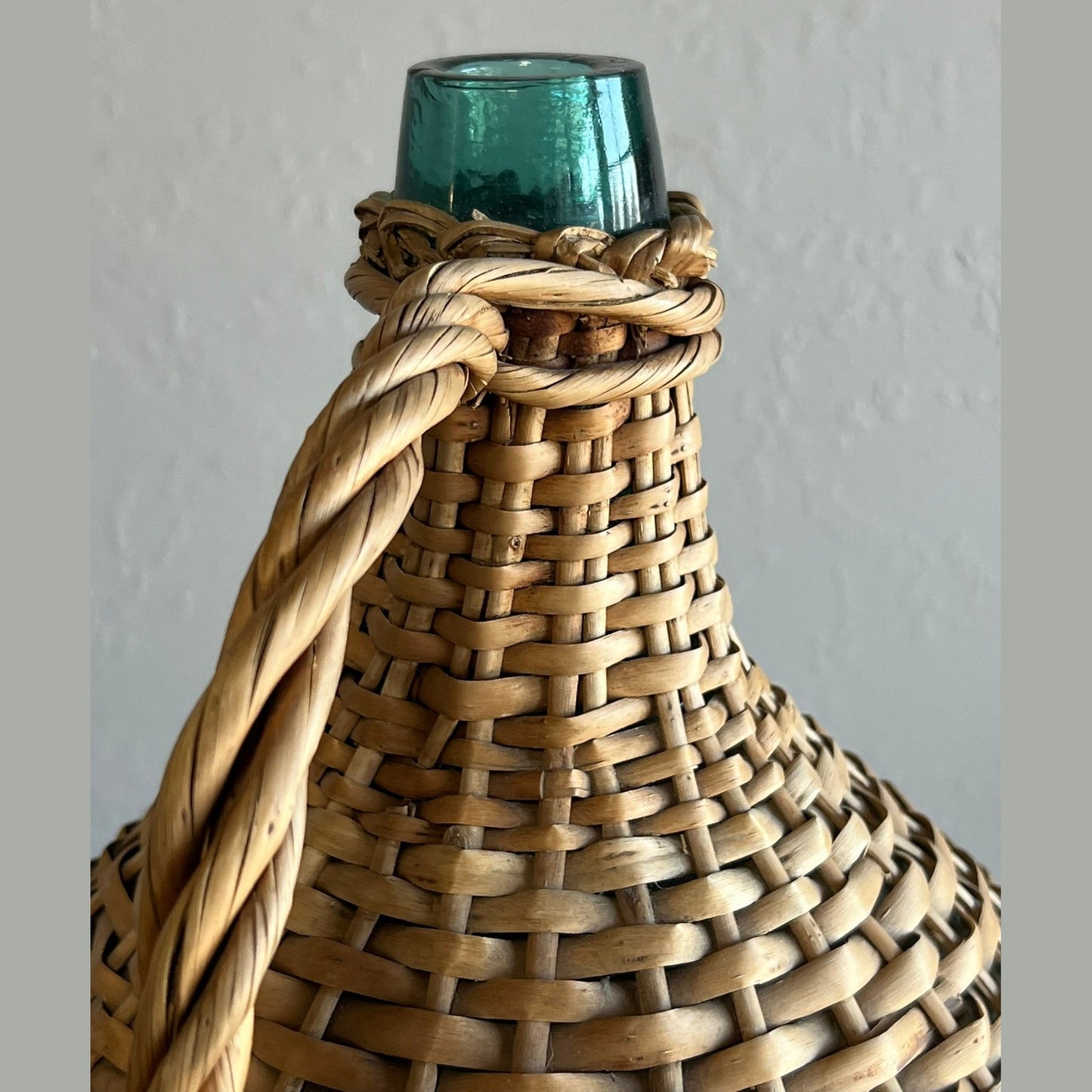Vintage Hungarian Wicker Wine Bottle #51302