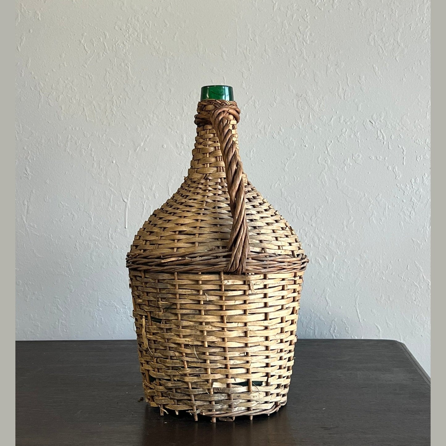 Vintage Hungarian Medium Wicker Wine Bottle #51204