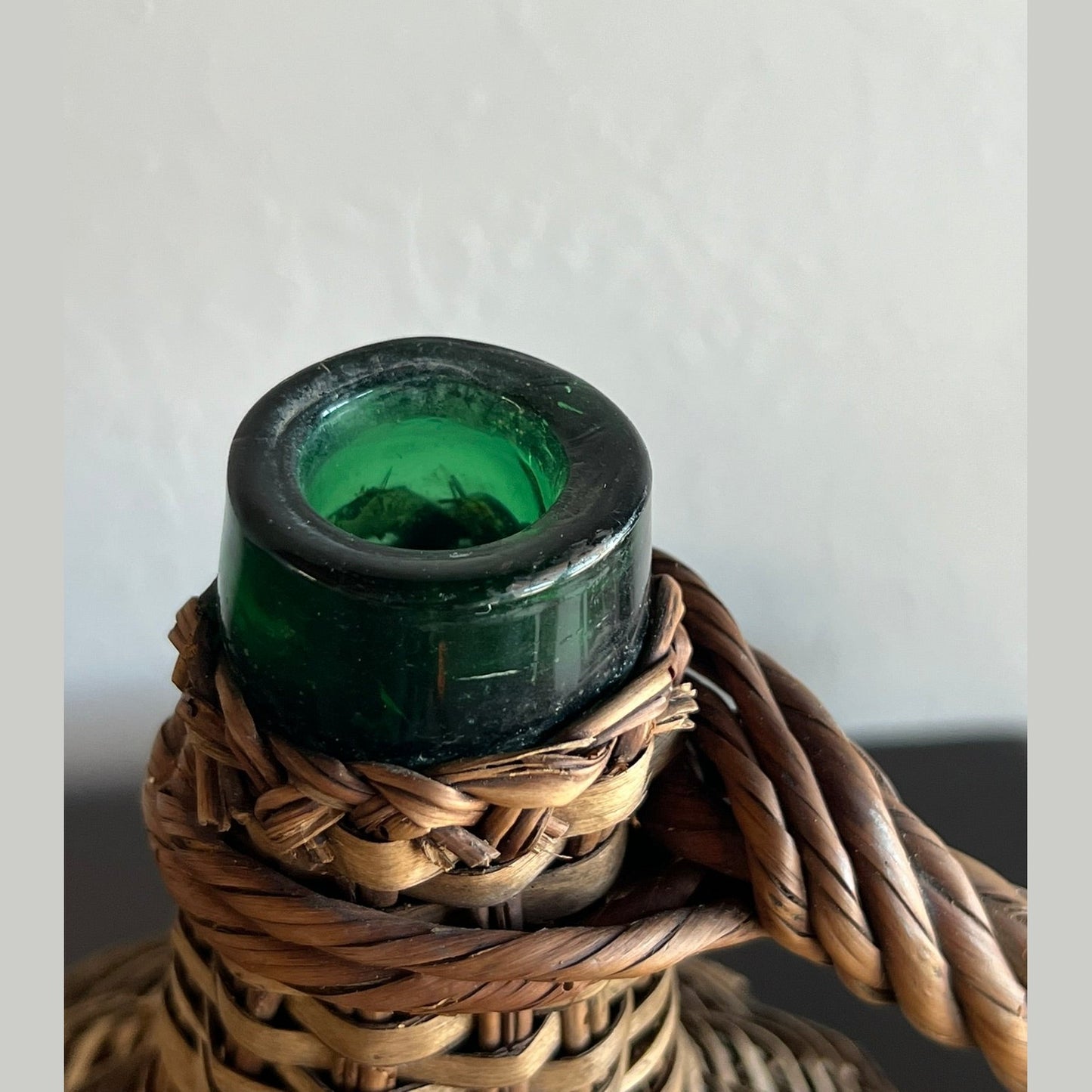 Vintage Hungarian Medium Wicker Wine Bottle #51204