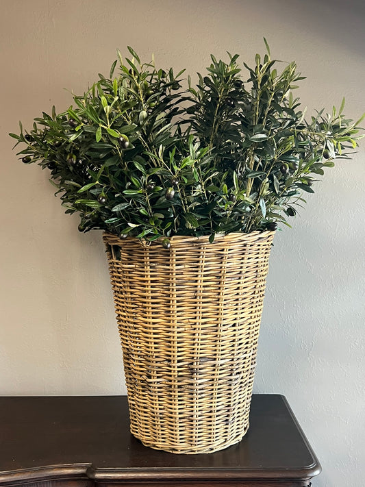 Vintage European Wicker Laundry Basket