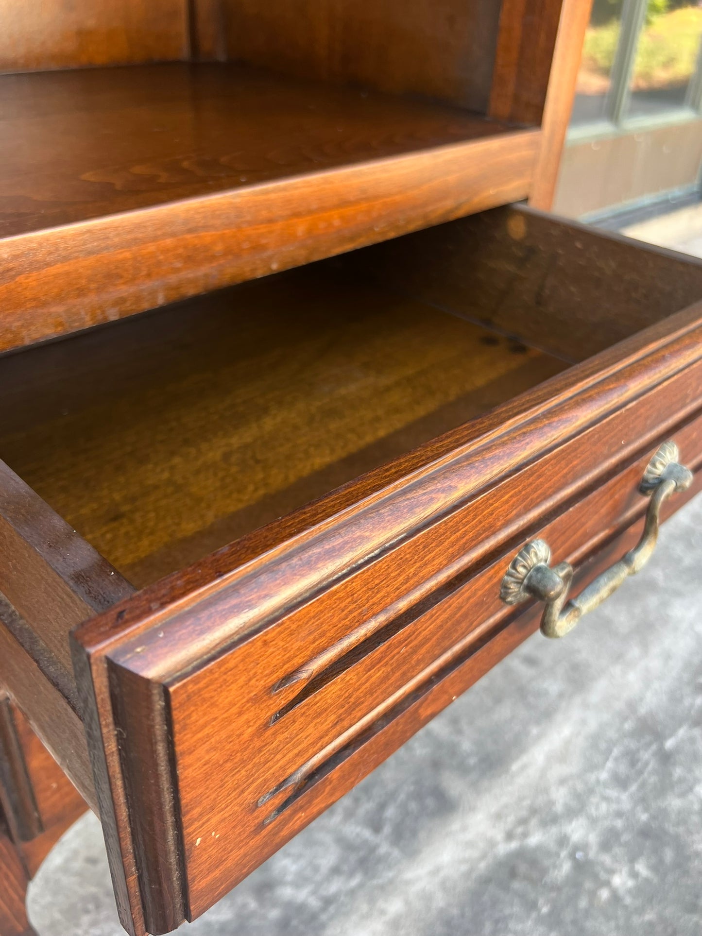 Vintage Belgian Rustic Style Small Chest of Drawers with Open Shelf  #237