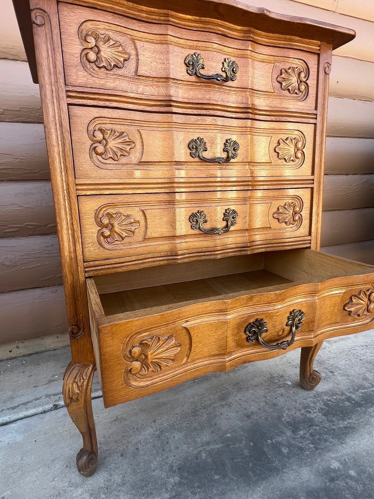 Vintage Belgian Louis XV Style Small Chest of Drawers #246