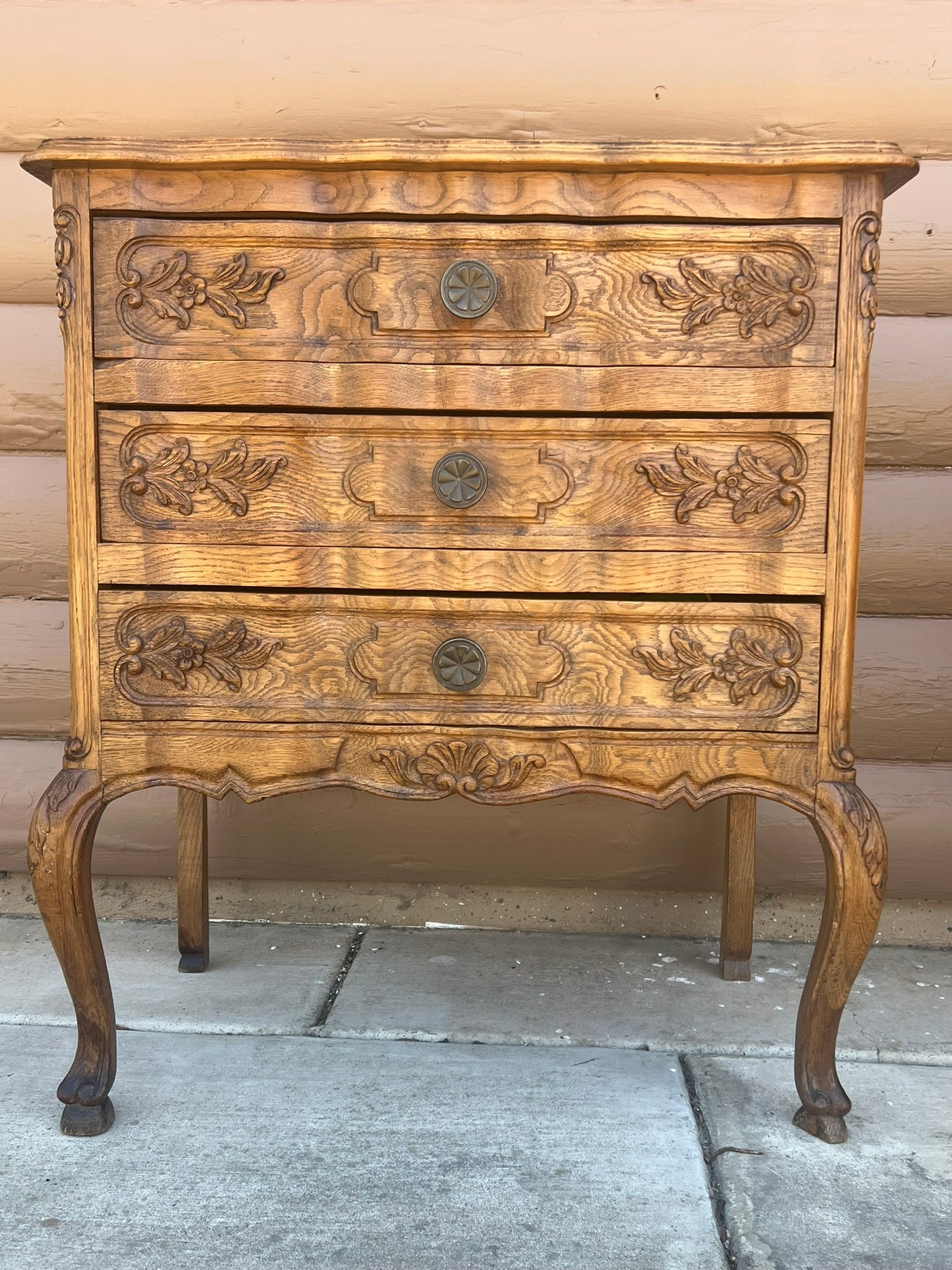 Vintage Belgian Louis XV Style Small Chest of Drawers