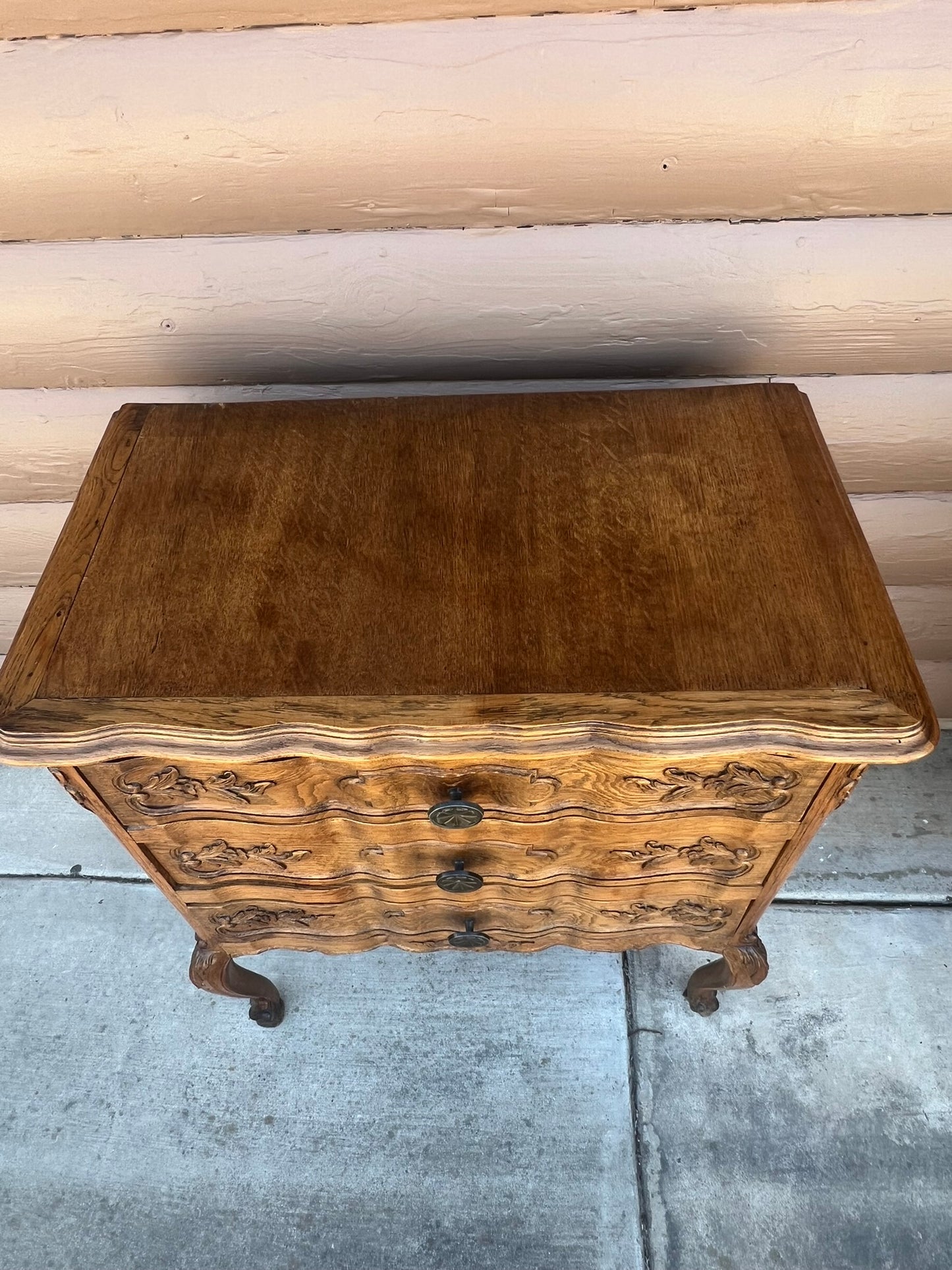 Vintage Belgian Louis XV Style Small Chest of Drawers