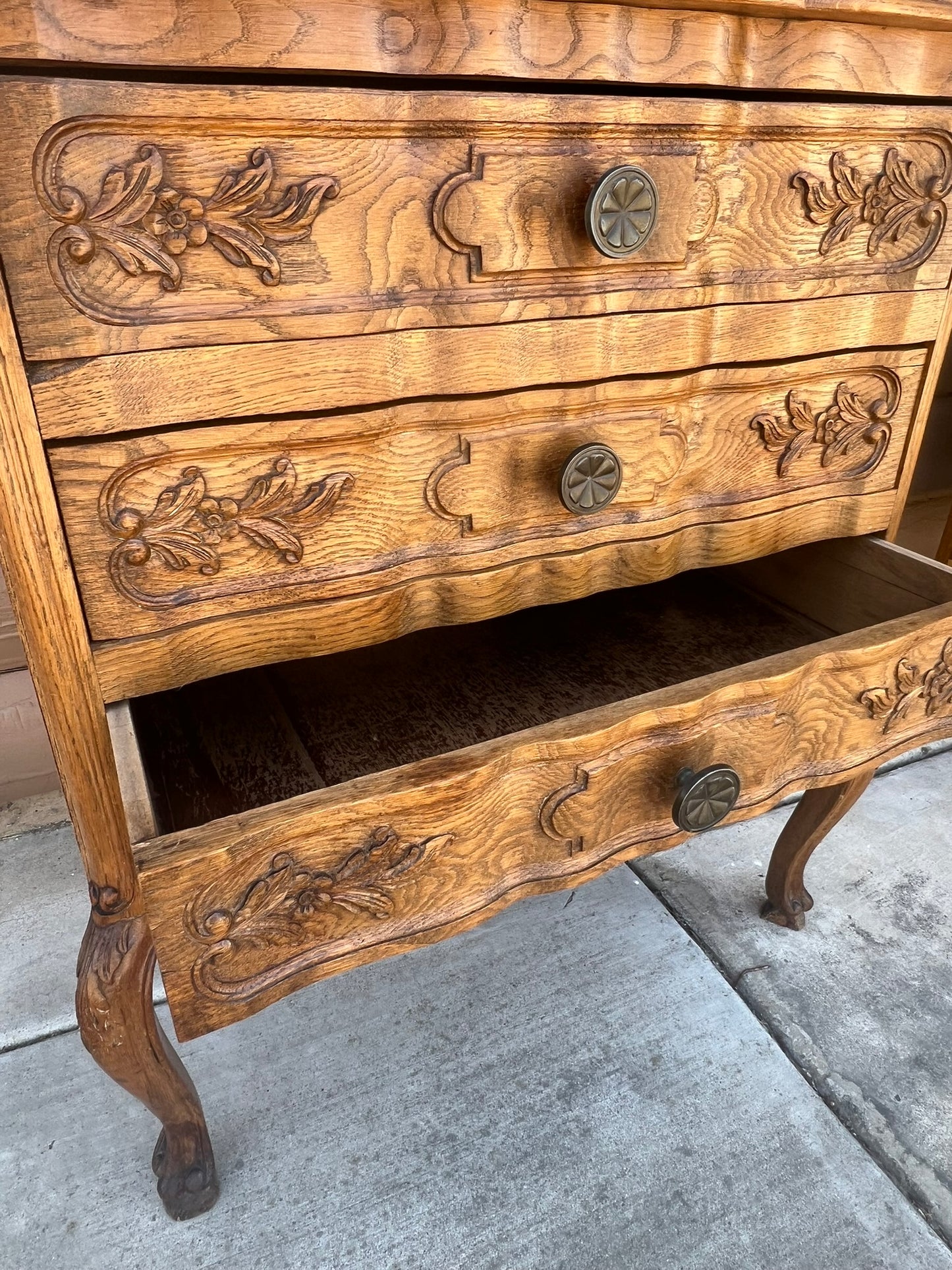 Vintage Belgian Louis XV Style Small Chest of Drawers