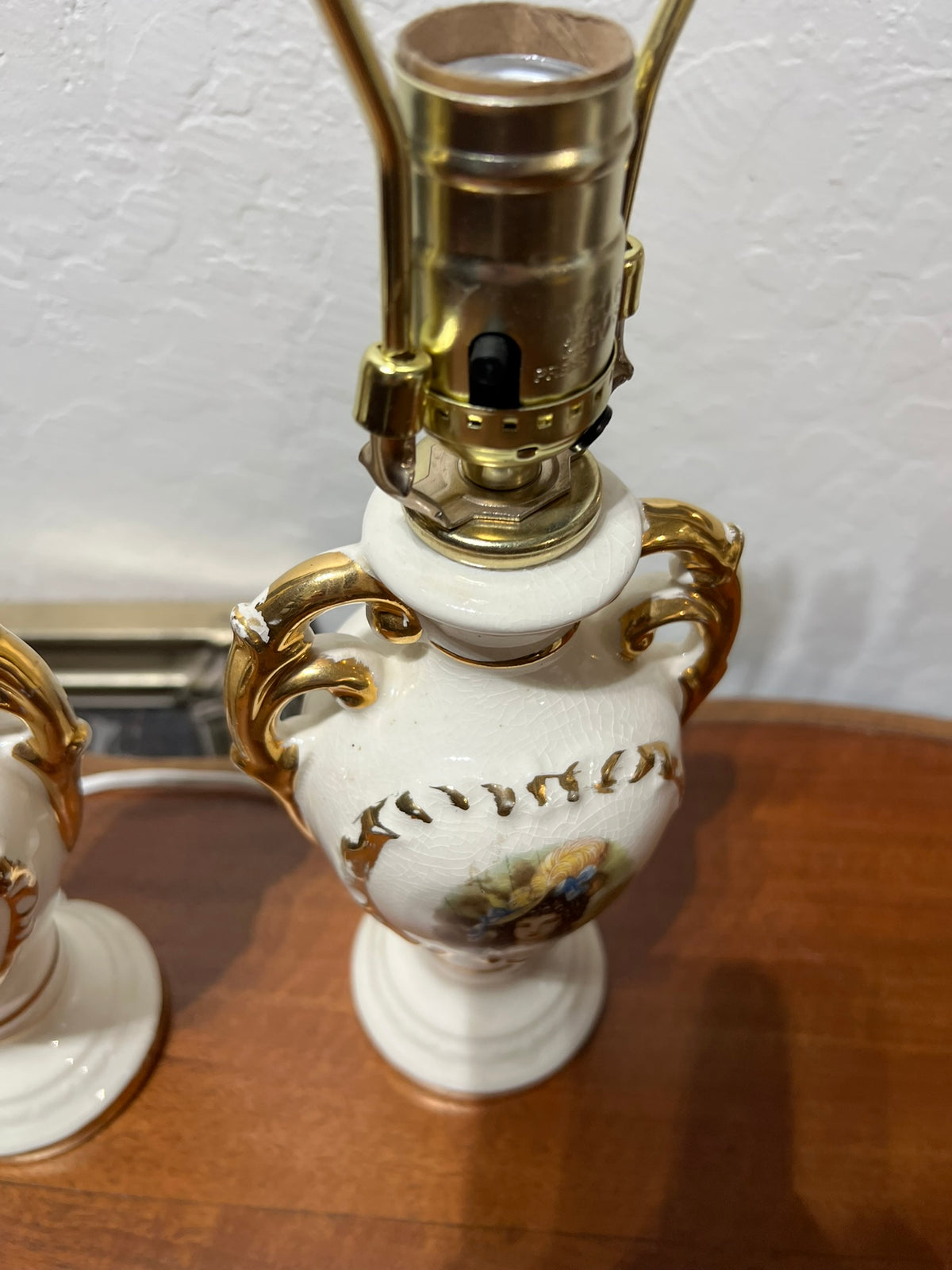 Vintage Porcelain Table Lamps – Pair