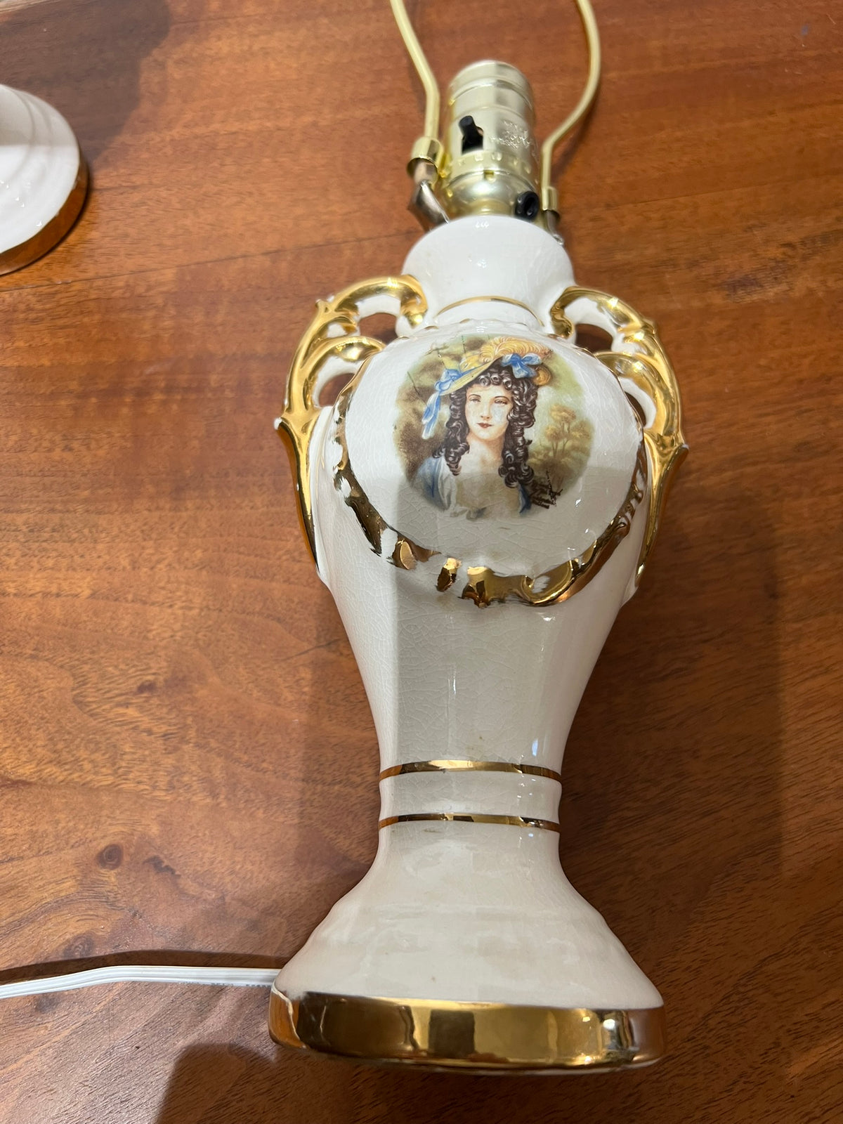 Vintage Porcelain Table Lamps – Pair