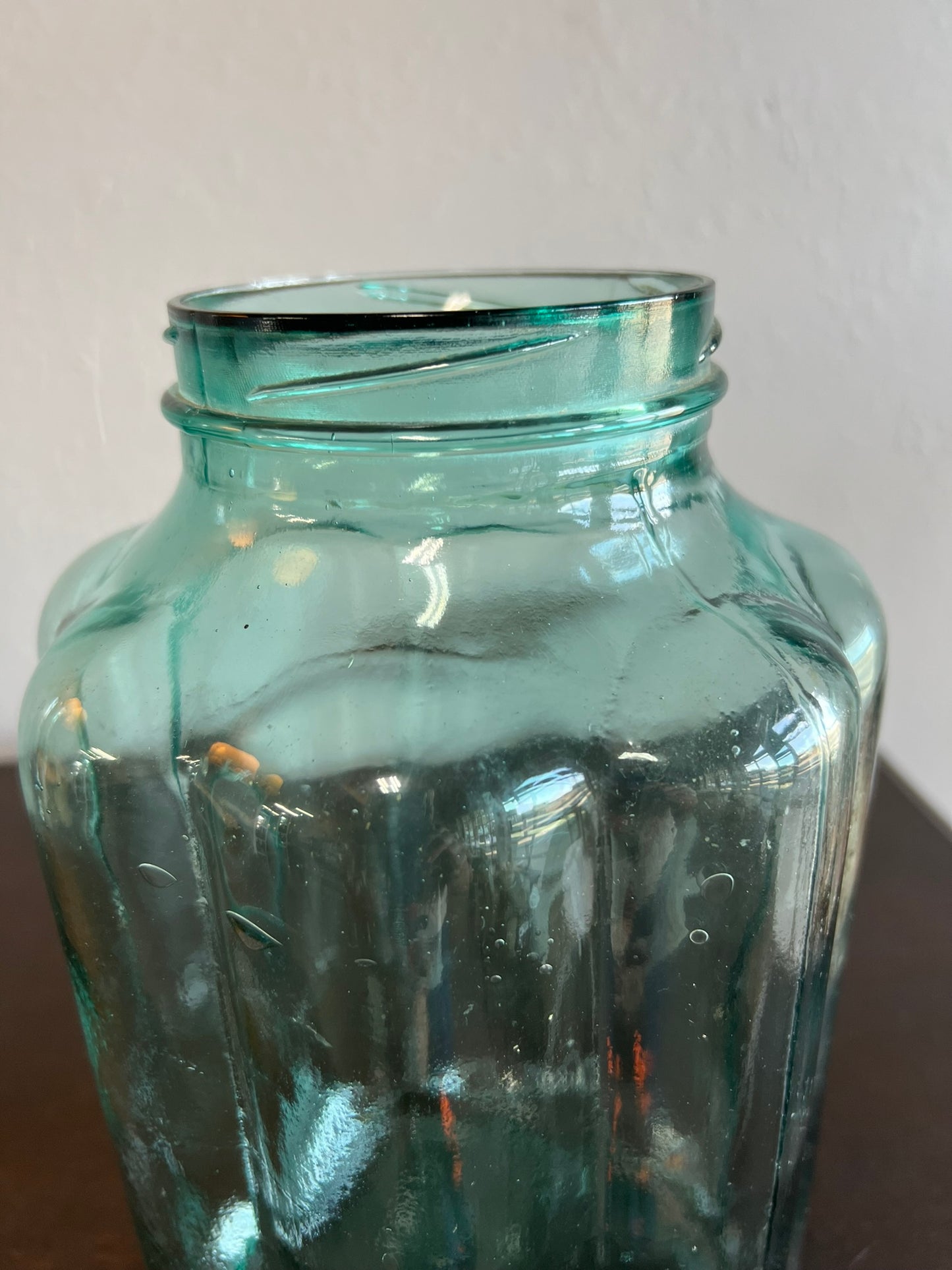 Blue Ribbed Hungarian Pickle Jar