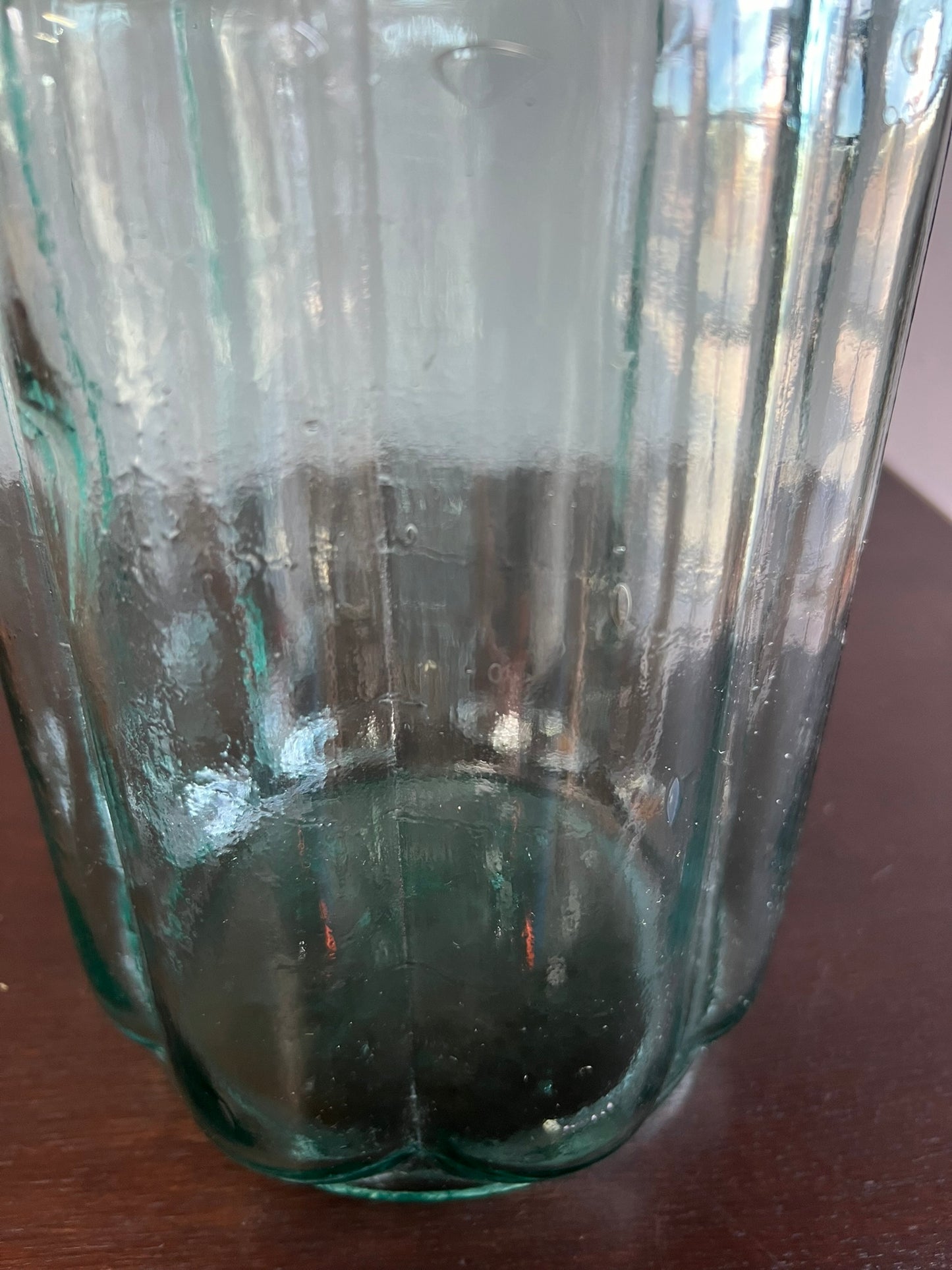 Blue Ribbed Hungarian Pickle Jar