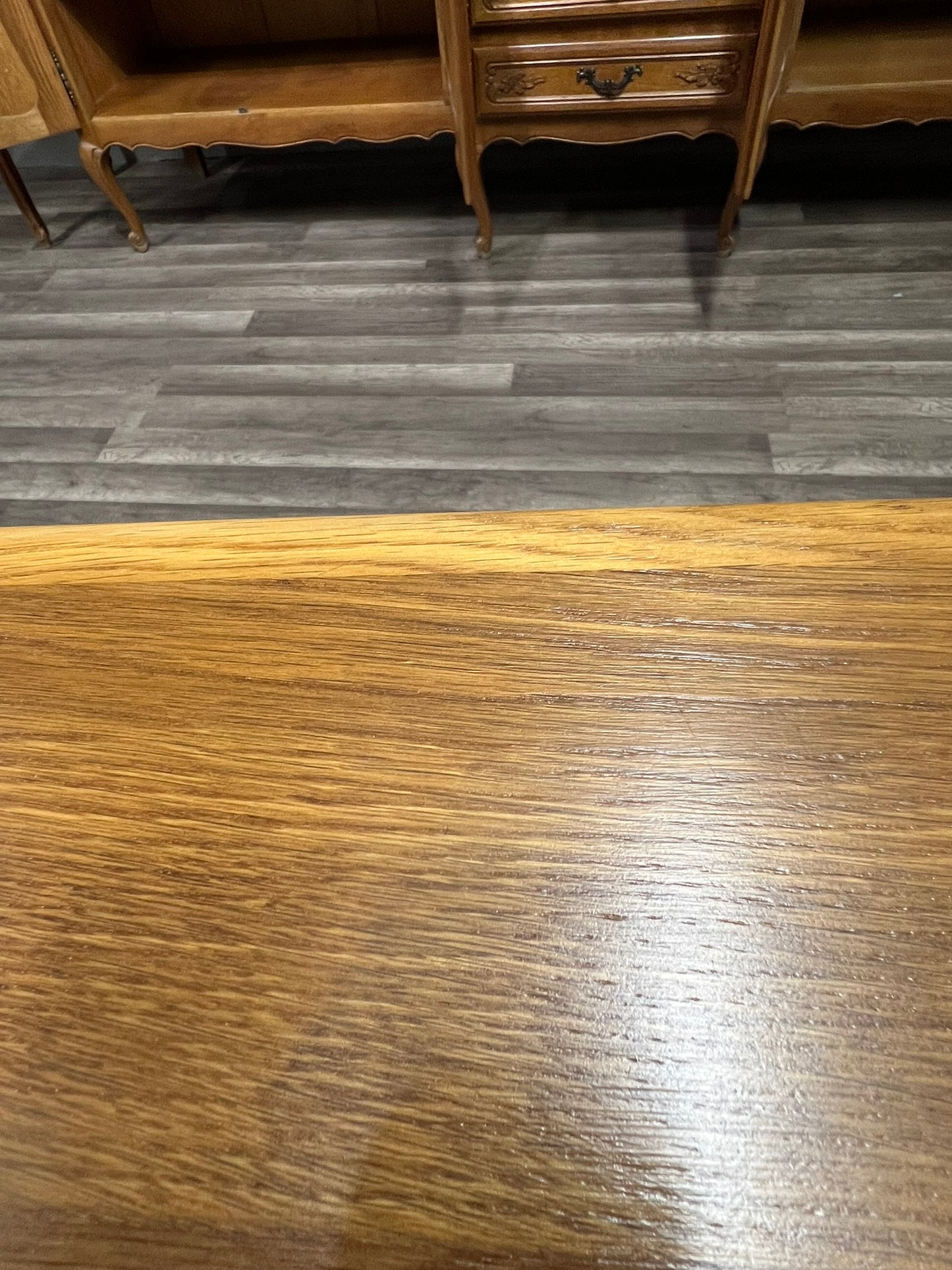 Vintage Belgian Light Oak Buffet - Extra Long