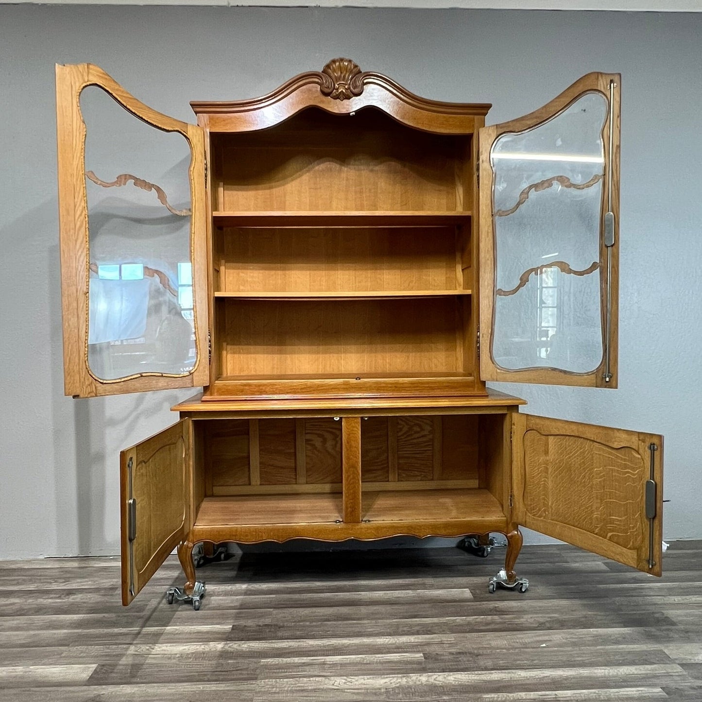 Vintage Belgian Oak Display #414