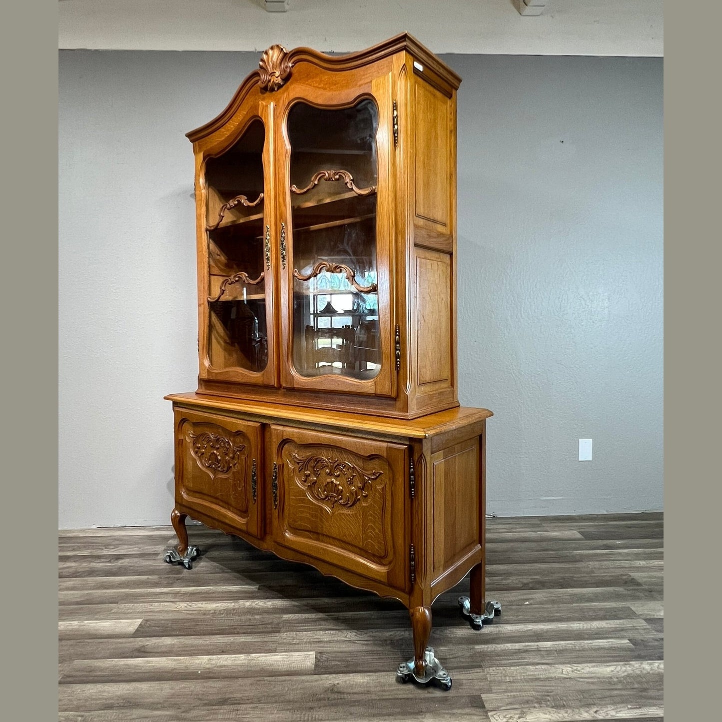 Vintage Belgian Oak Display #414