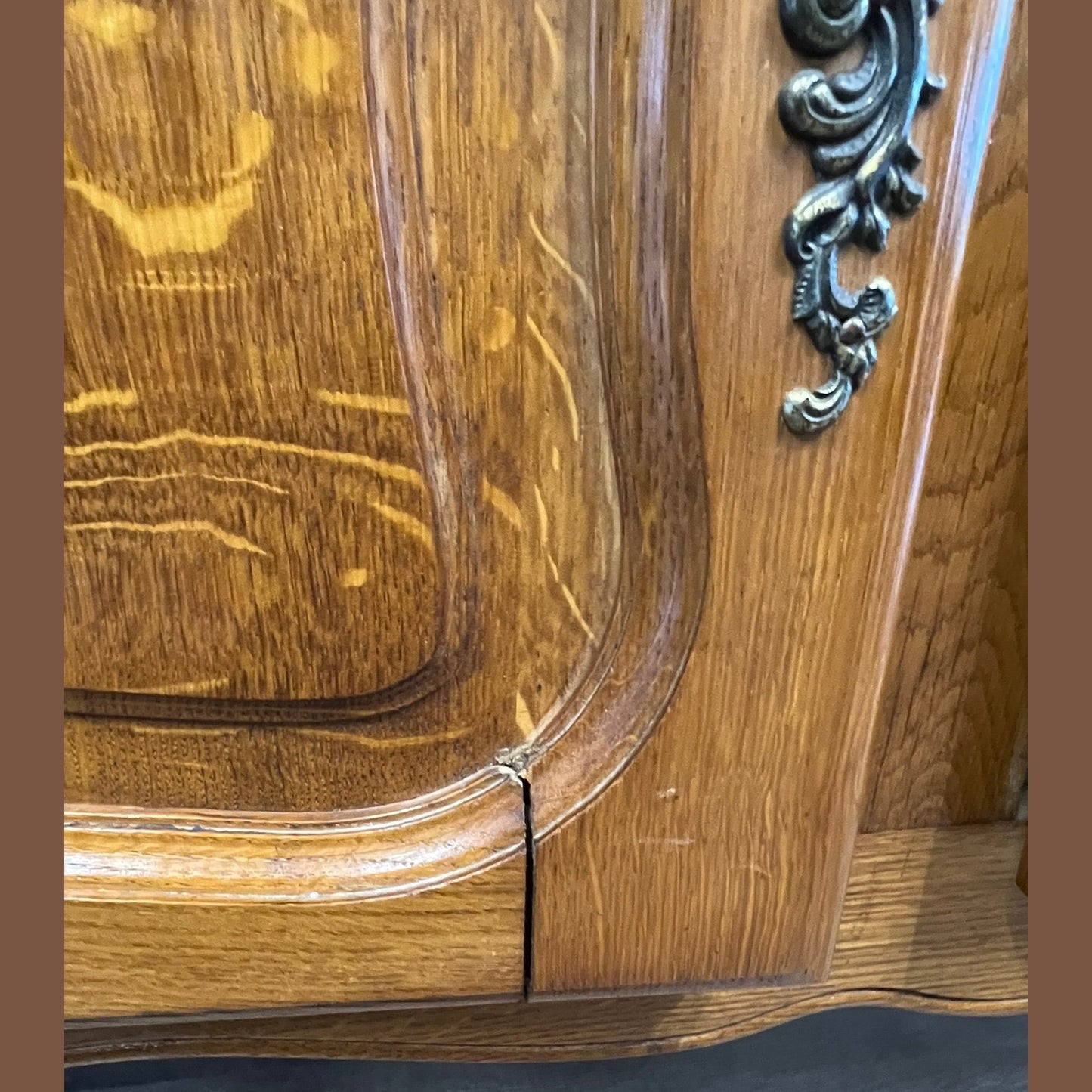 Vintage Belgian Oak Display #414