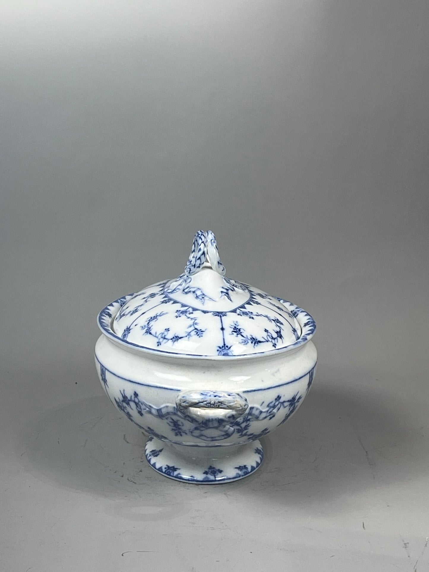 Vintage European Blue & White Vegetable Tureen