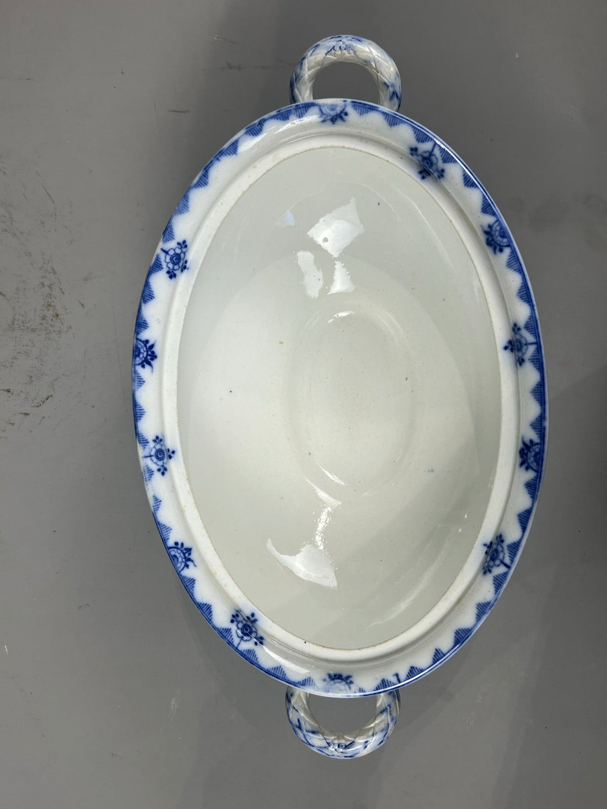 Vintage European Blue & White Vegetable Tureen