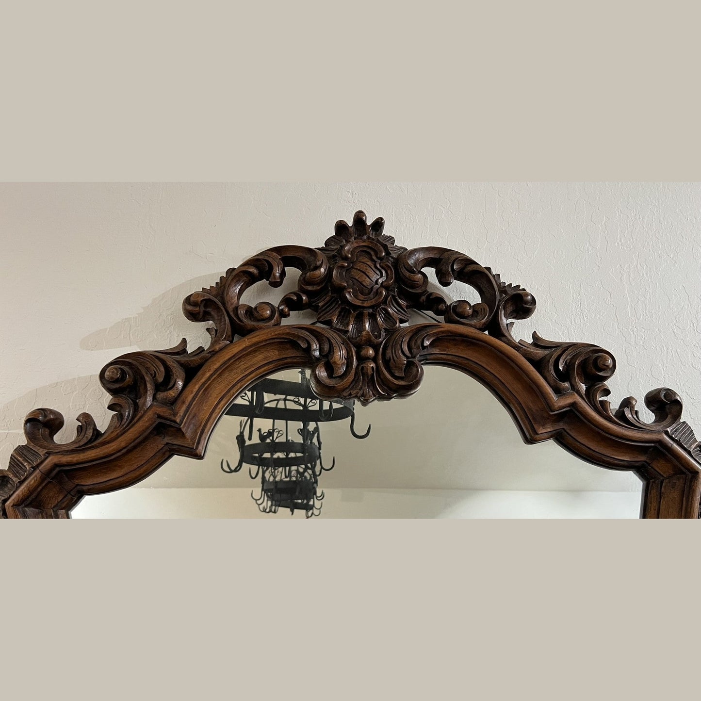 Large Vintage European Wood Mirror