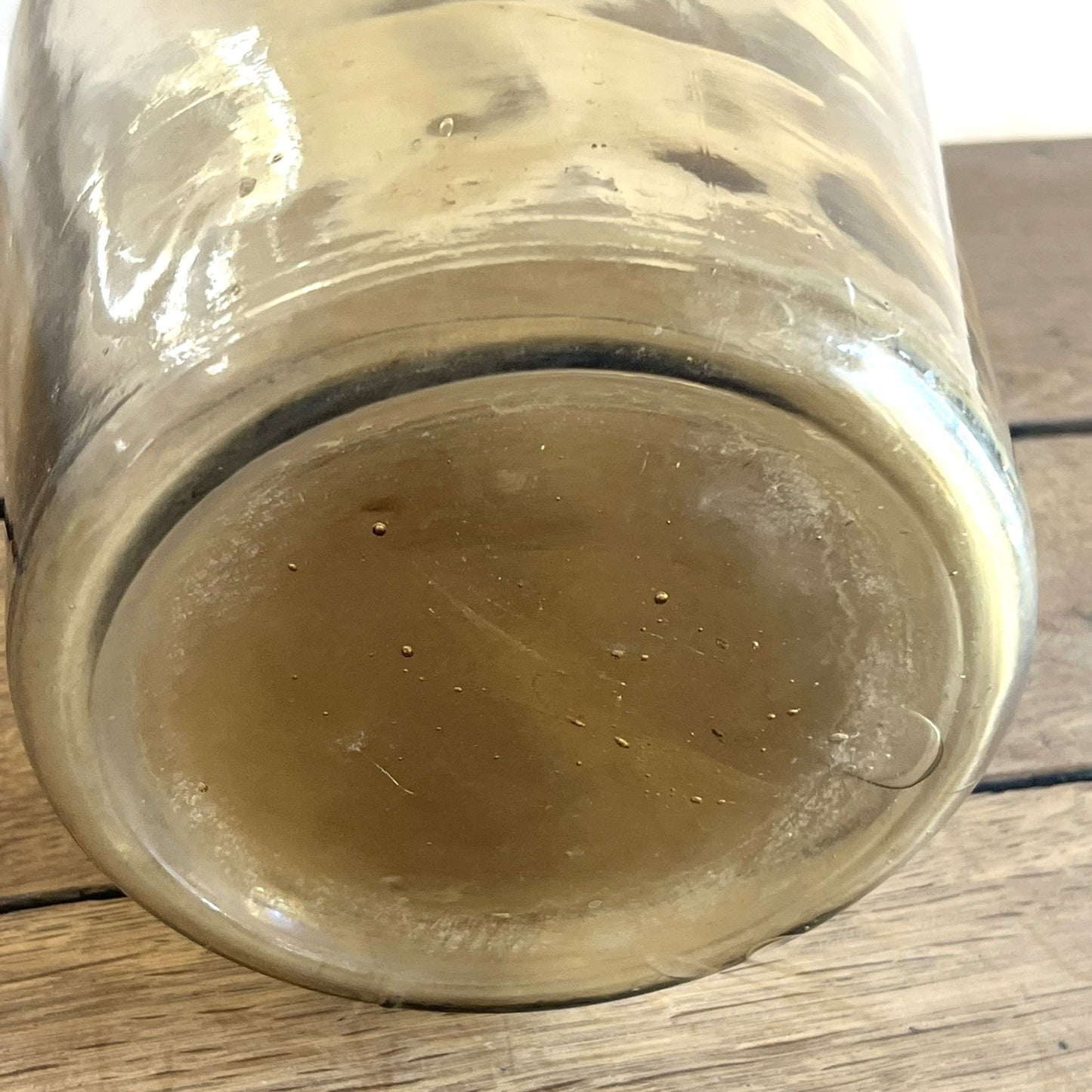 Vintage Small Eastern European Demijohn | Brown Handblown Glass Jug | Rustic Wine Bottle #313| Wabi-Sabi Decor | Statement Glass Vessel