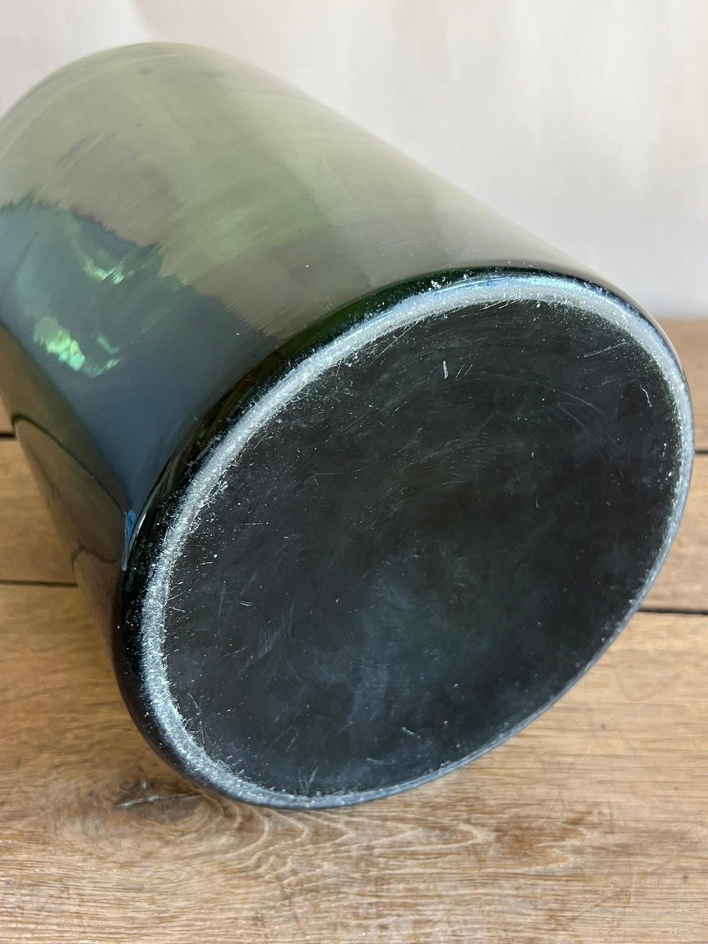 Vintage Medium Dark Green Glass Eastern European Demijohn