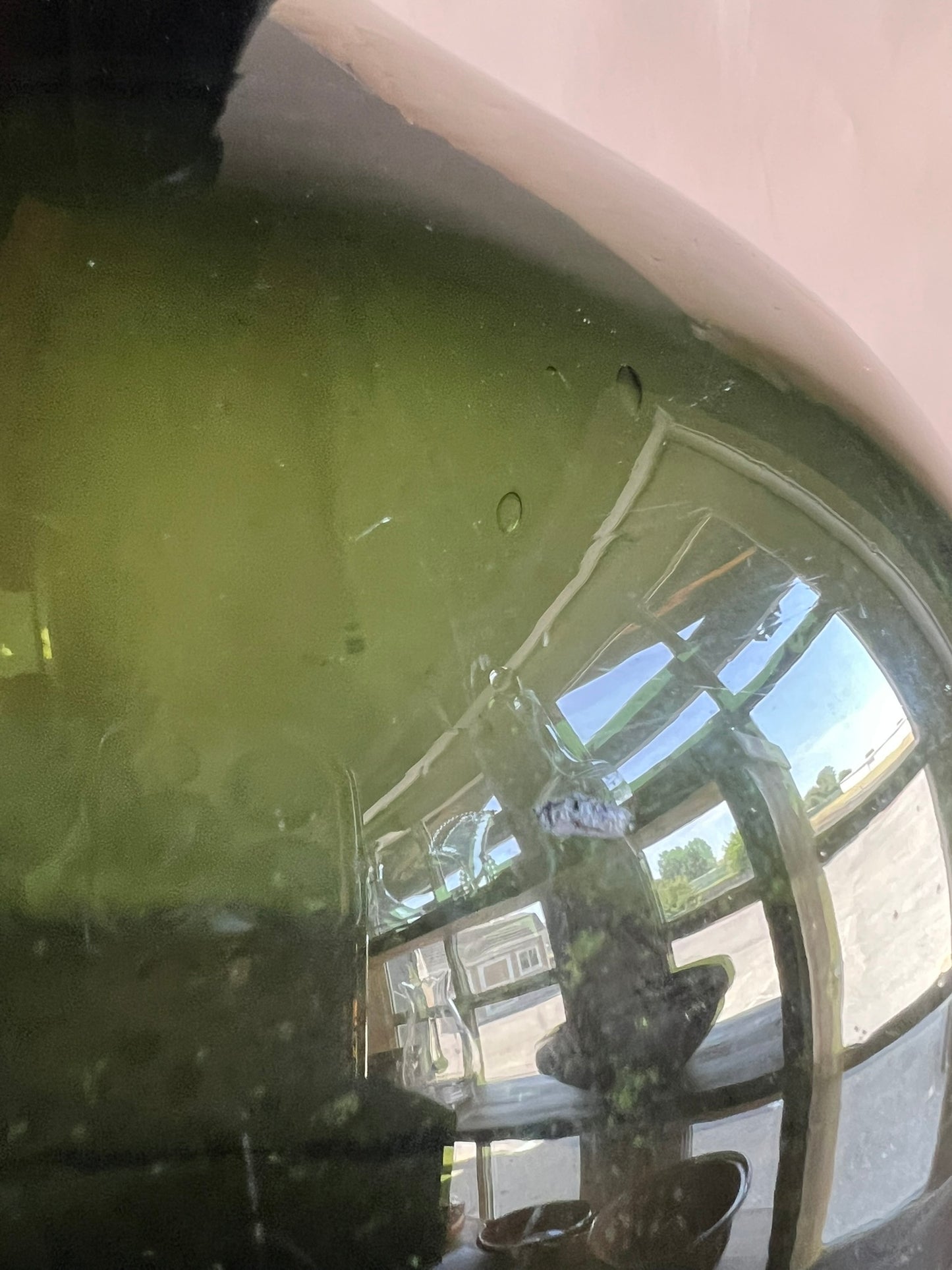 Vintage Large Dark Green Glass Eastern European Demijohn