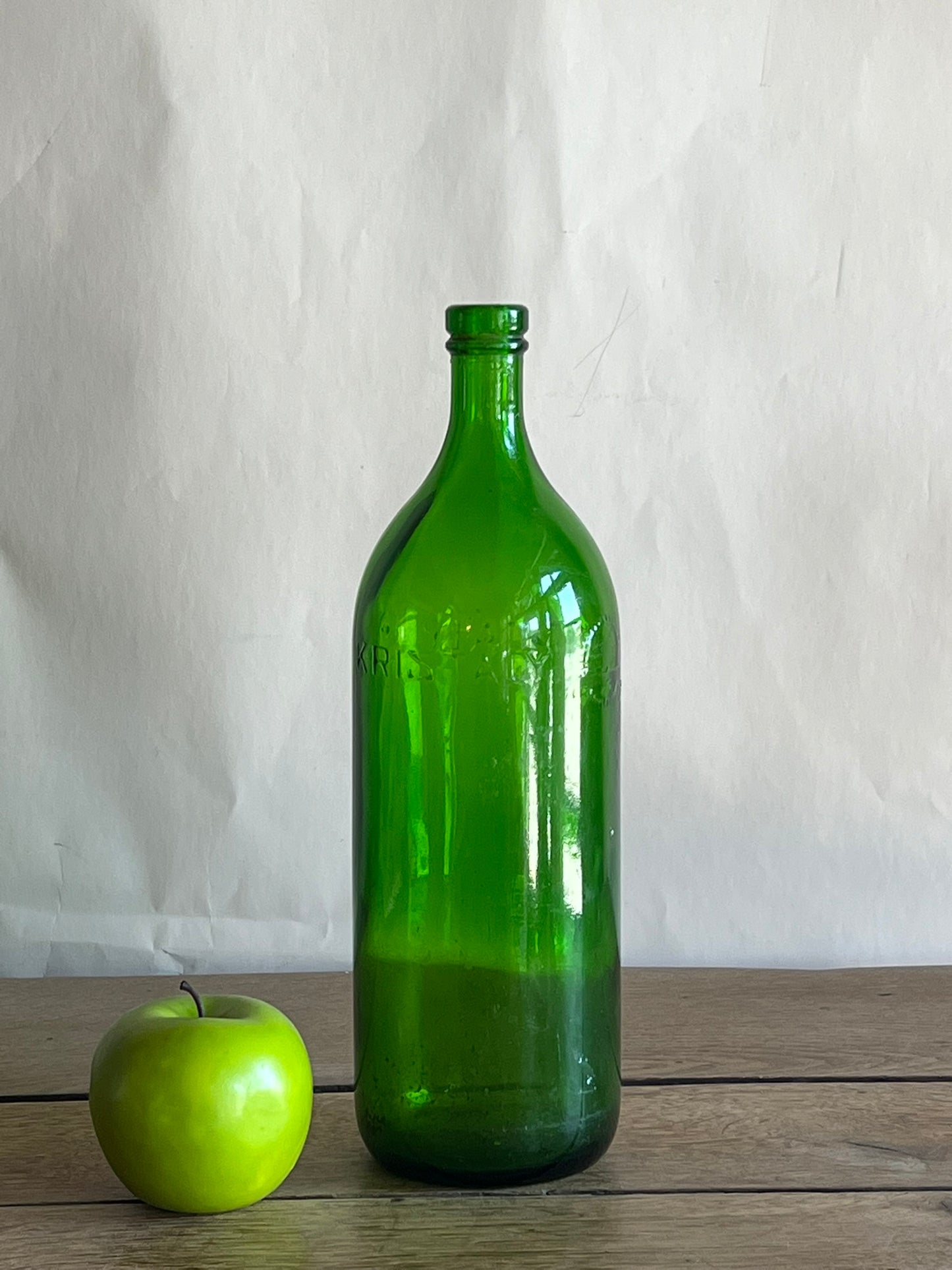 3 Vintage Hungarian Green Soda Bottles
