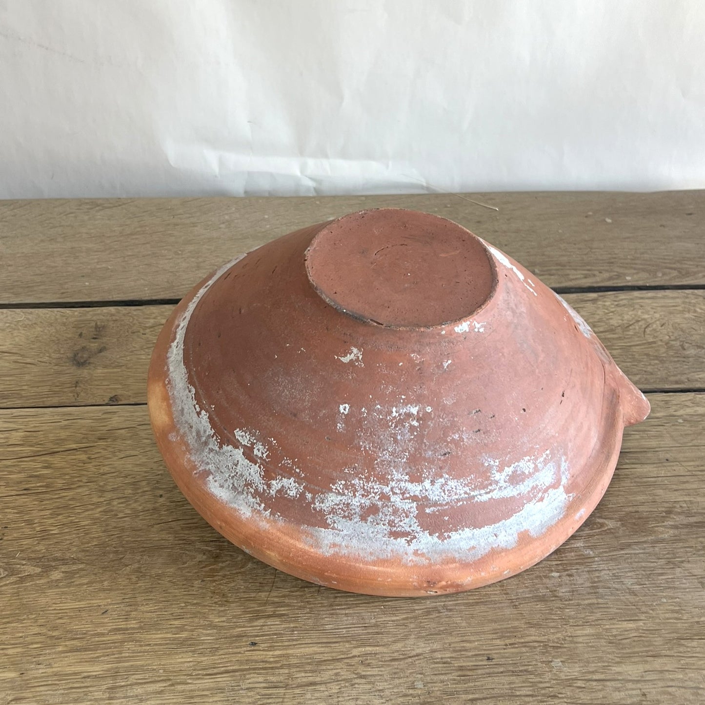 Antique French Terracotta Cream Separating Bowl – Rustic Farmhouse Pottery Centerpiece #13