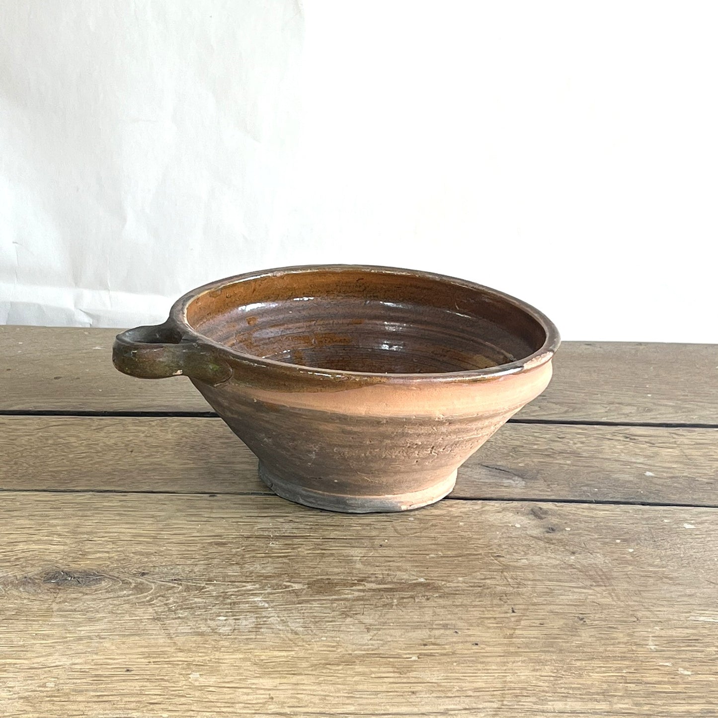 French Brown Glazed Terracotta Bowl #10