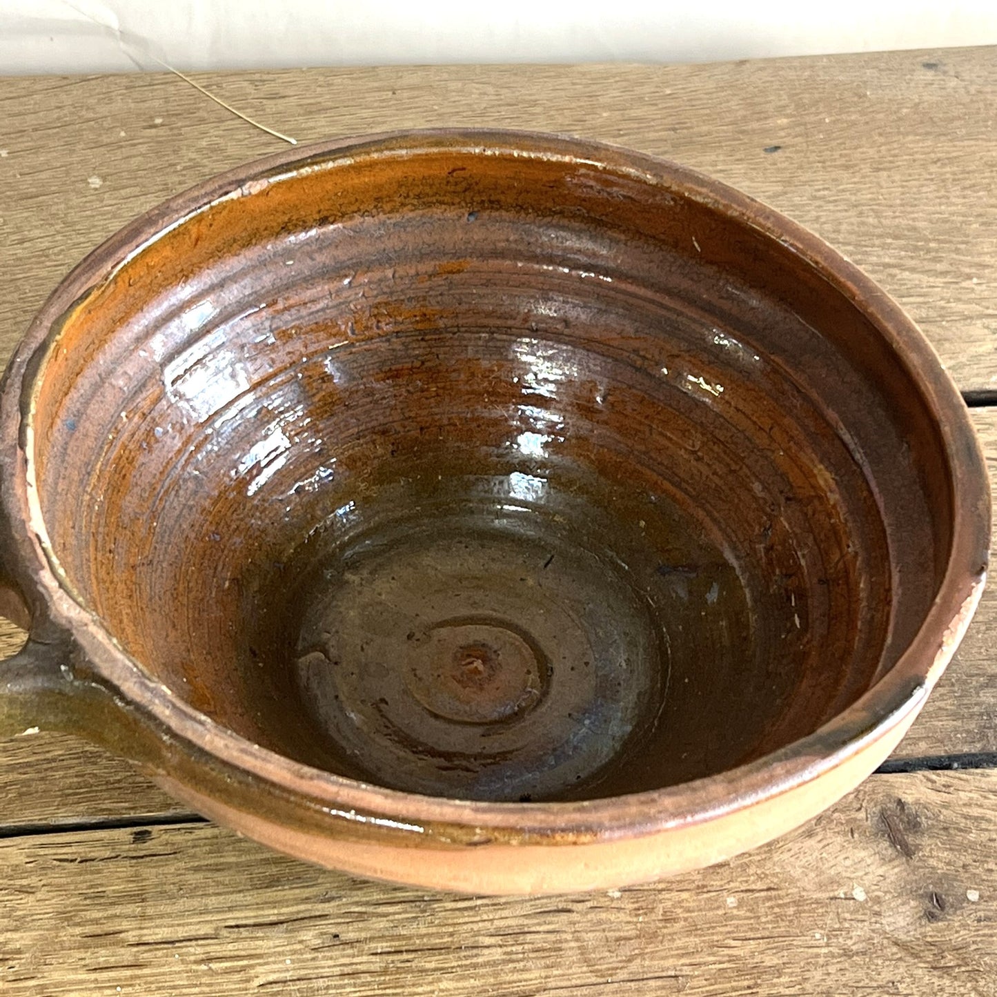 French Brown Glazed Terracotta Bowl #10