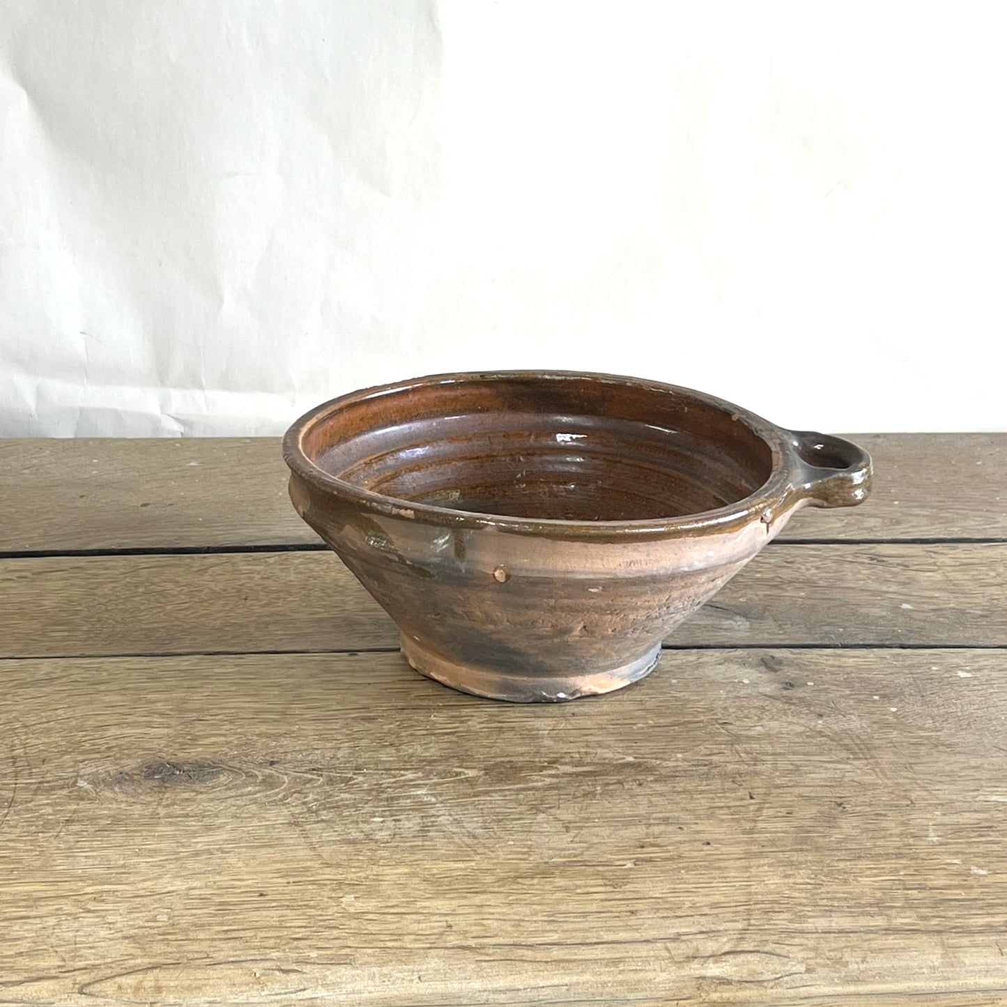 French Brown Glazed Terracotta Bowl #10