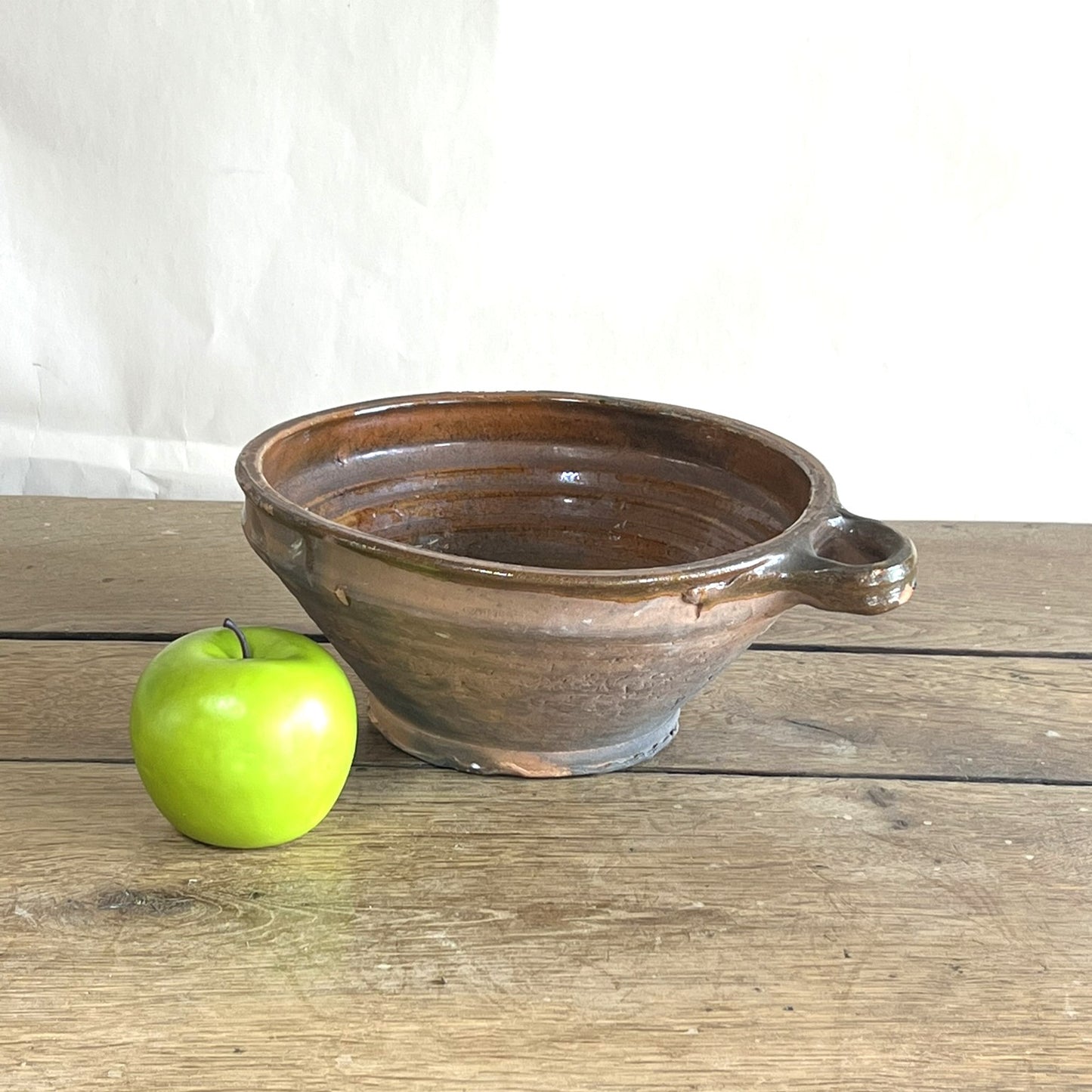 French Brown Glazed Terracotta Bowl #10